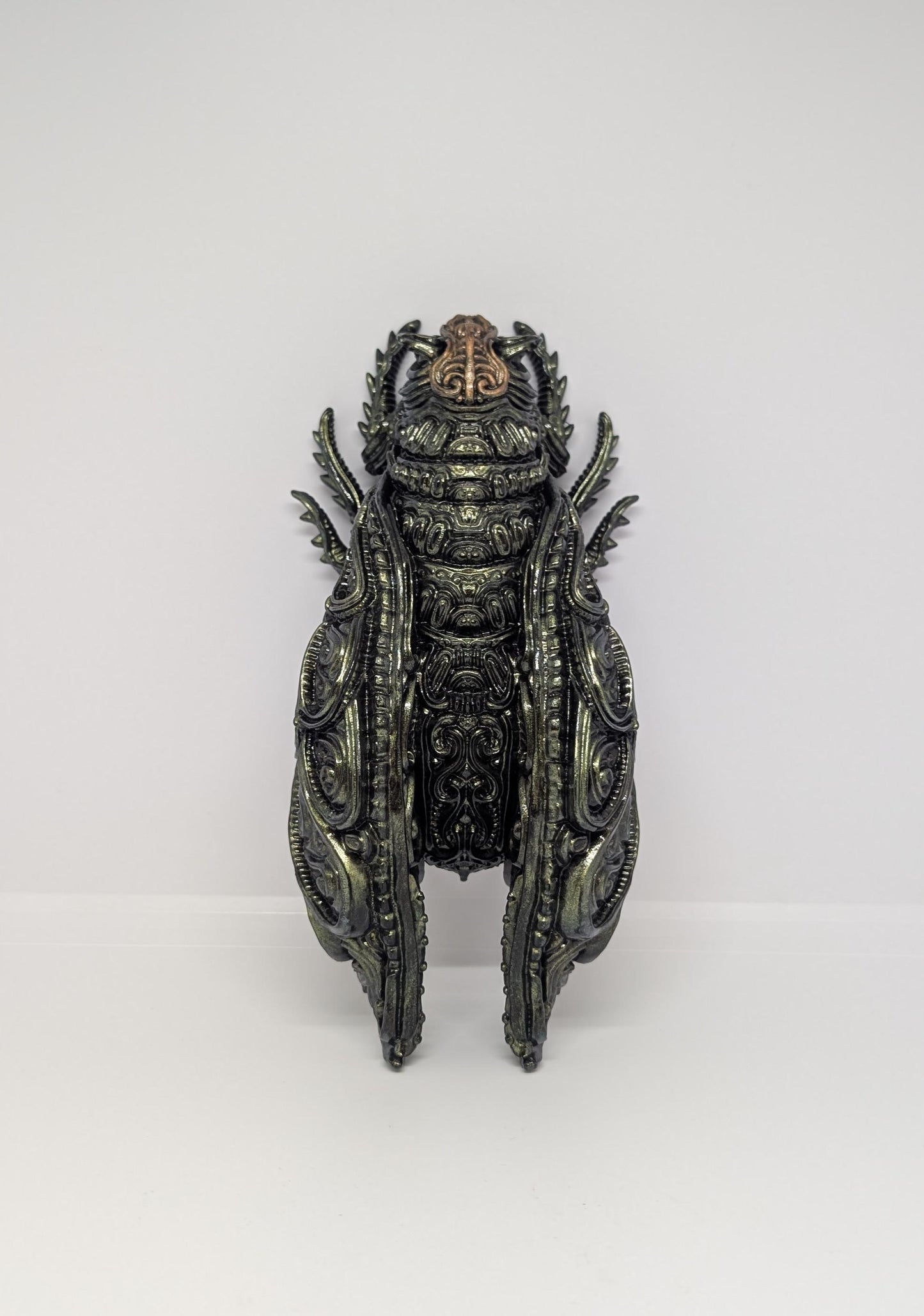 Oni Cicada - 3D Printed Resin Sculpture, Hand-Painted, Design by Zane Rogers, Length 9.05 in (23cm /230mm)