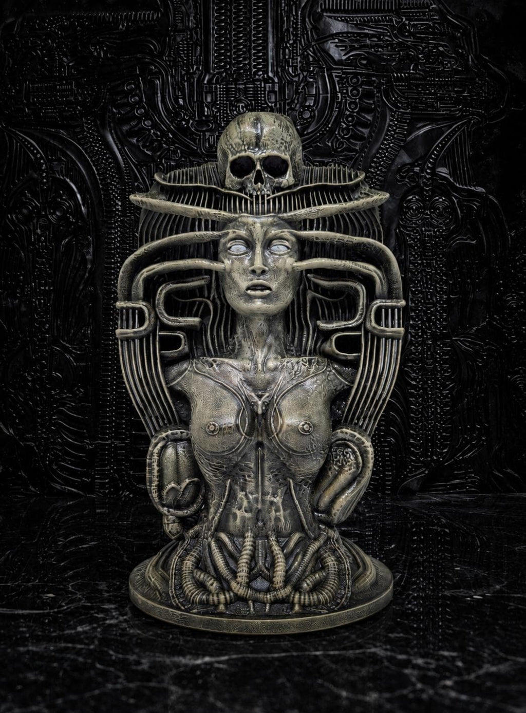 Inspired by H.R. Giger - Anima Mia 3D Resin Sculpture Height 11.4in (29 cm/290mm)