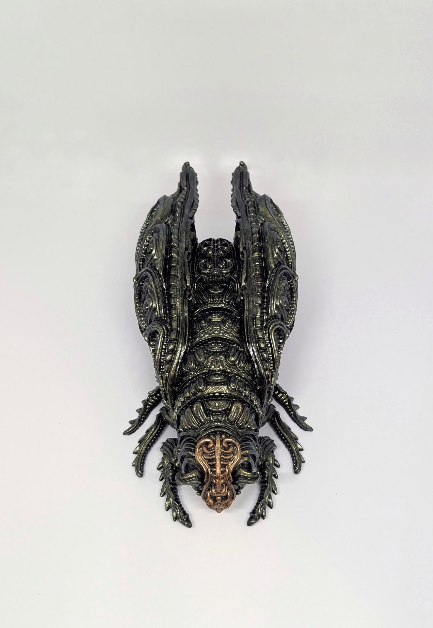 Oni Cicada - 3D Printed Resin Sculpture, Hand-Painted, Design by Zane Rogers, Length 9.05 in (23cm /230mm)