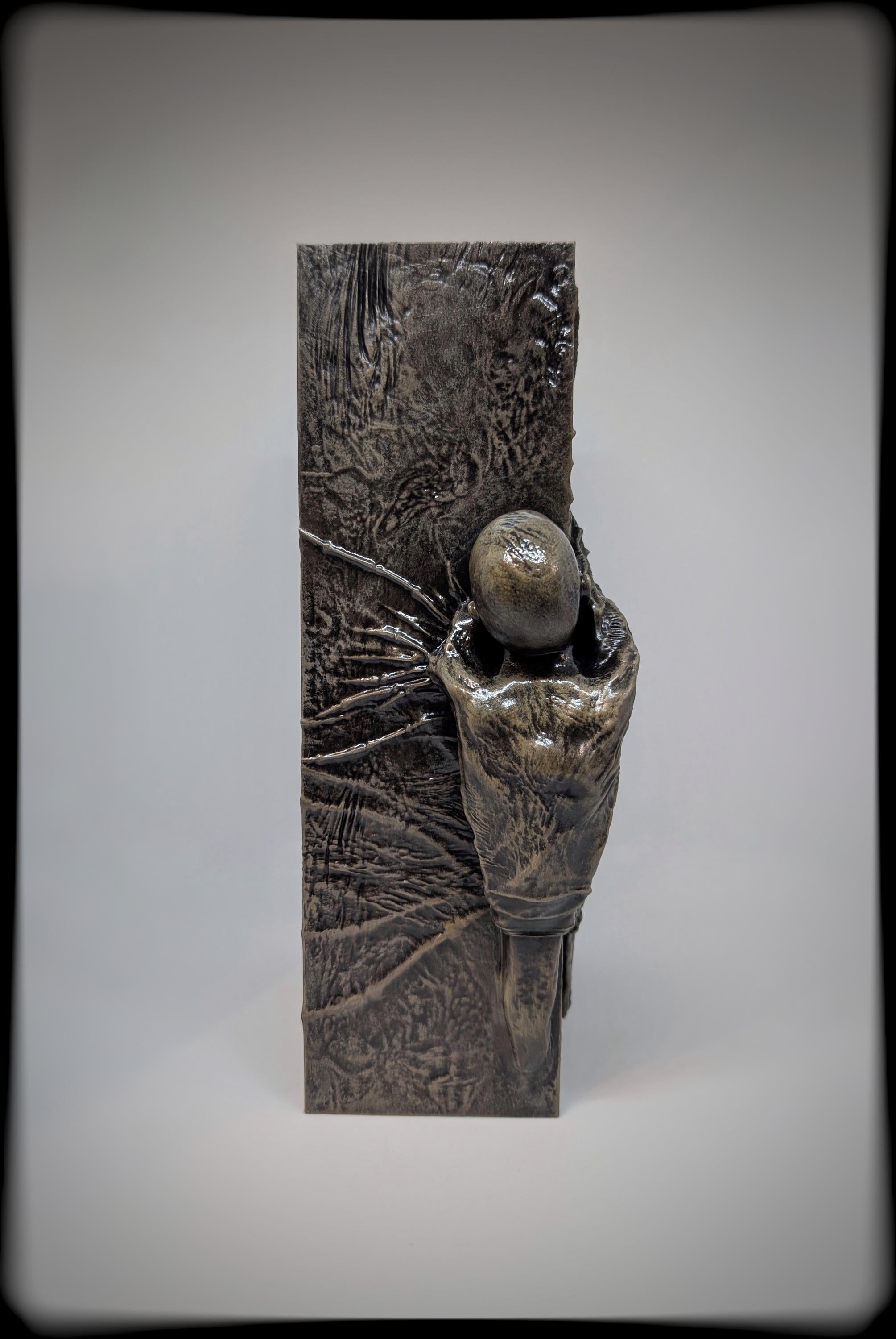 Inspired by Zdzislaw Beksinski 3D Resin Sculpture, Height 10.43 in (26.5 cm/265mm)