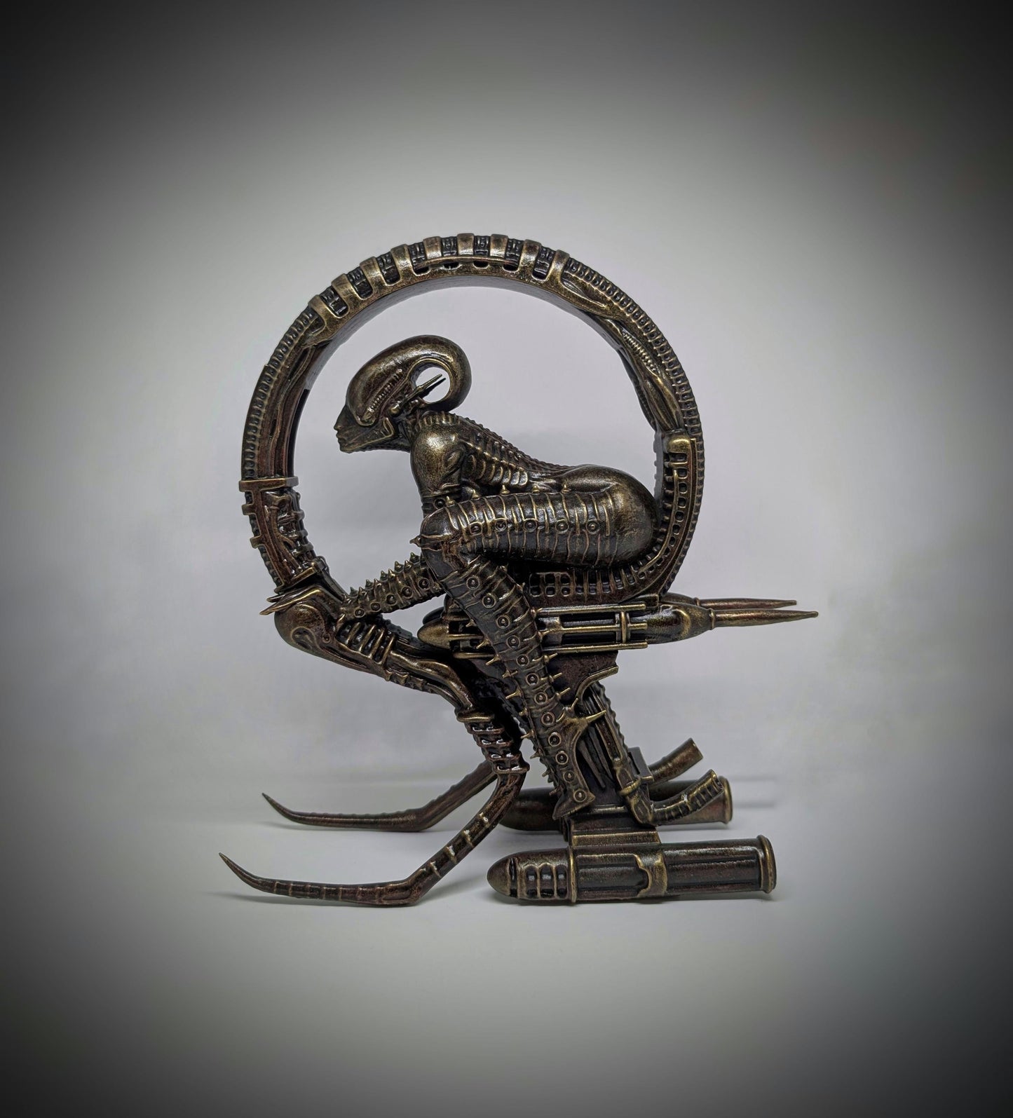 Inspired by H.R. Giger Space Jockey 3D Resin Sculpture 11in (28cm/280mm) Height