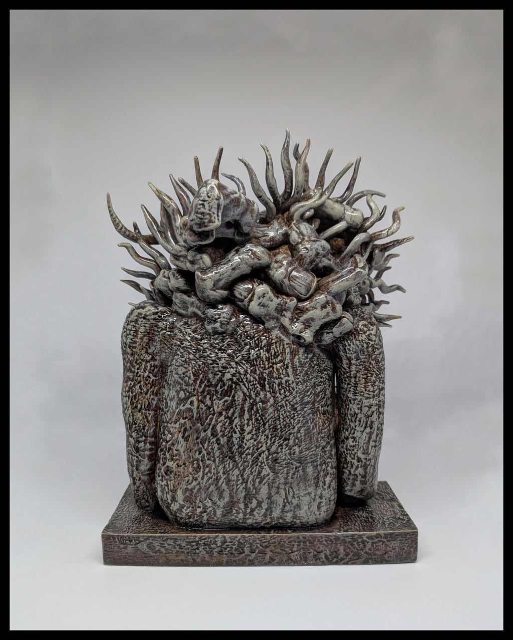 Inspired by Zdzislaw Beksinski Sculpture, Height 11.2 in (28.5 cm/285mm)/Design Carlito Brigante