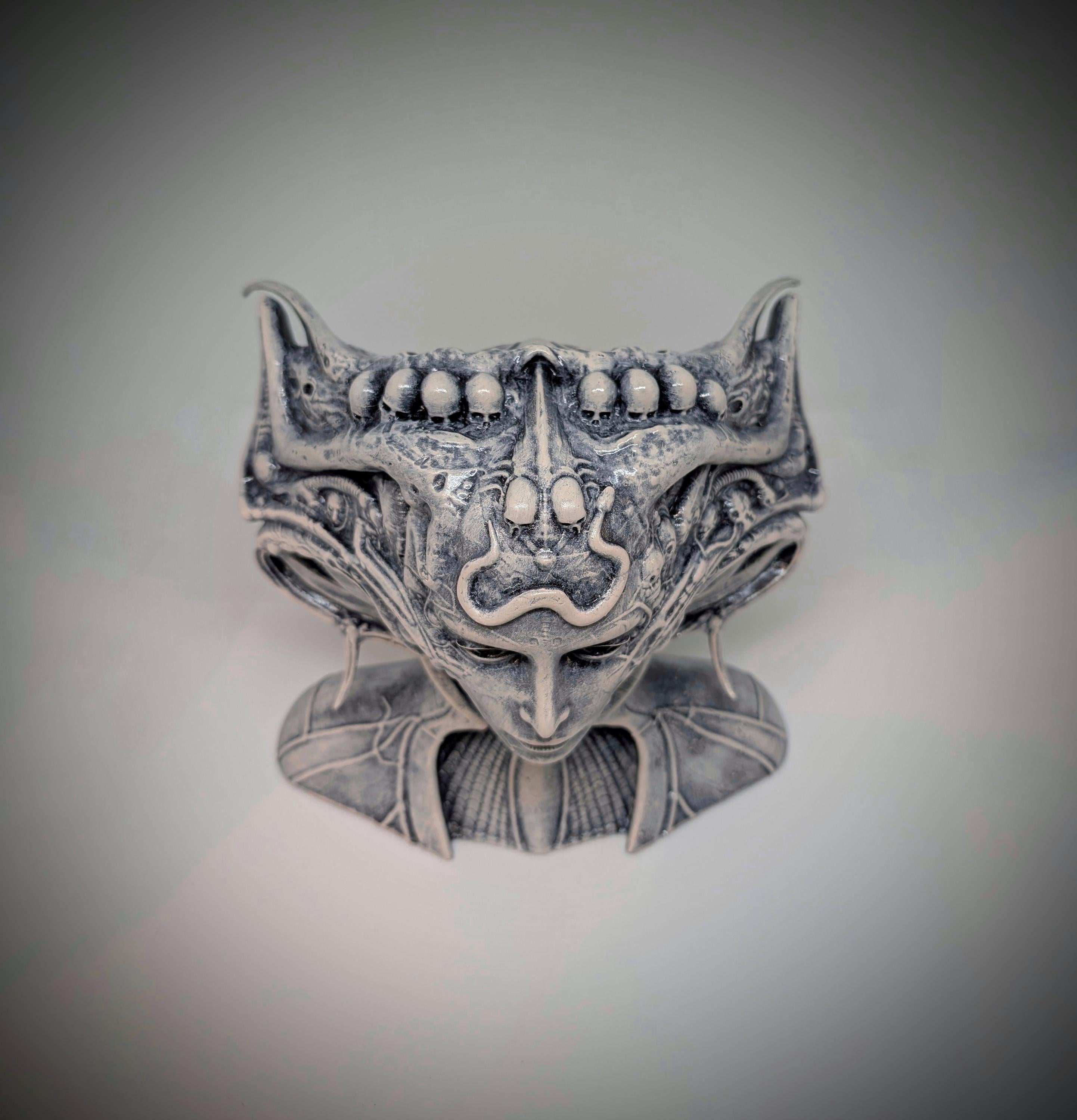 Inspired H.R. Giger Li II Sculpture / Height 6.50 in (16.5 cm) / 3D Resin