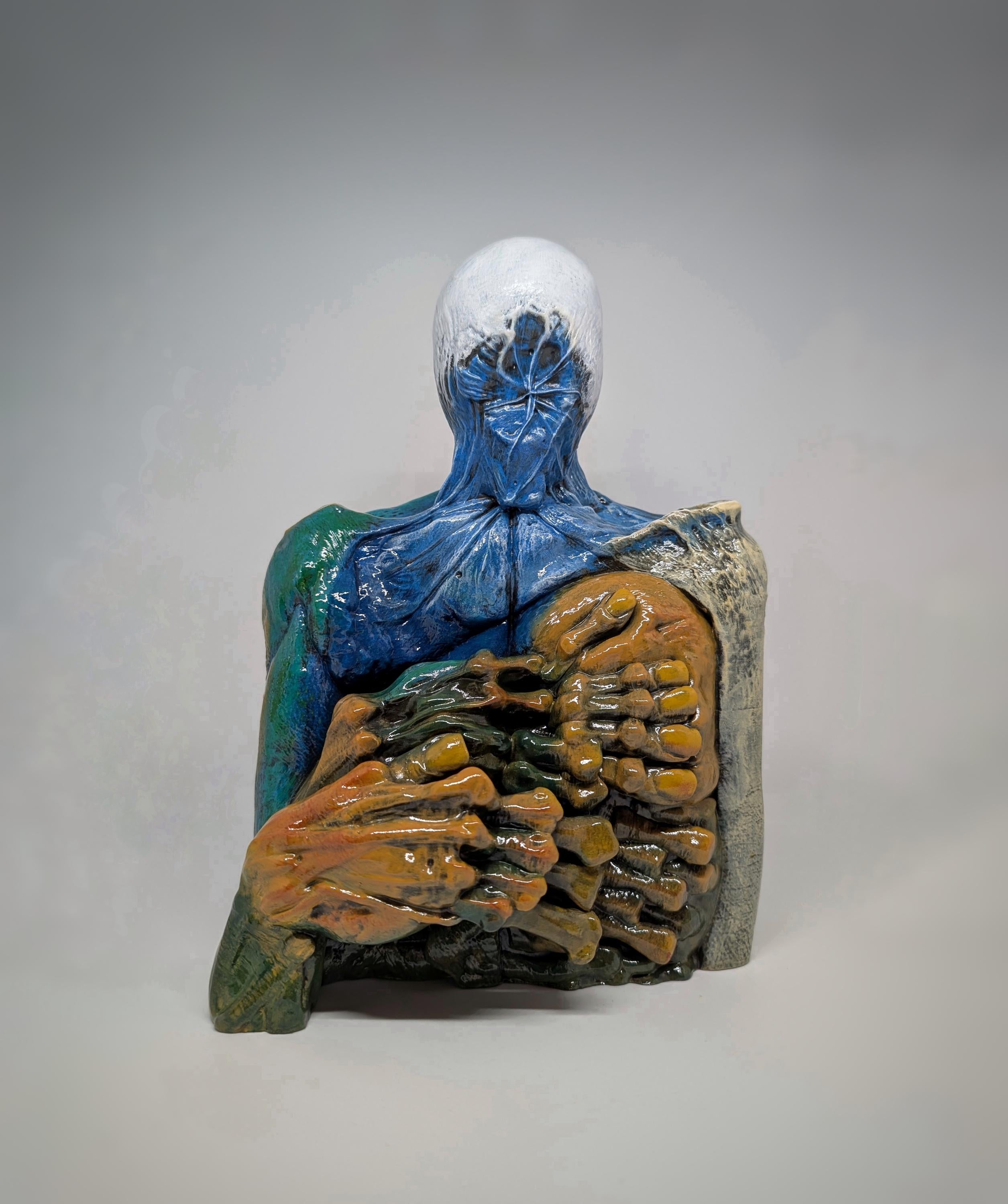 Inspired by Zdzisław Beksiński - A Man  - 3D Resin Sculpture 10.63 inches (27 cm)