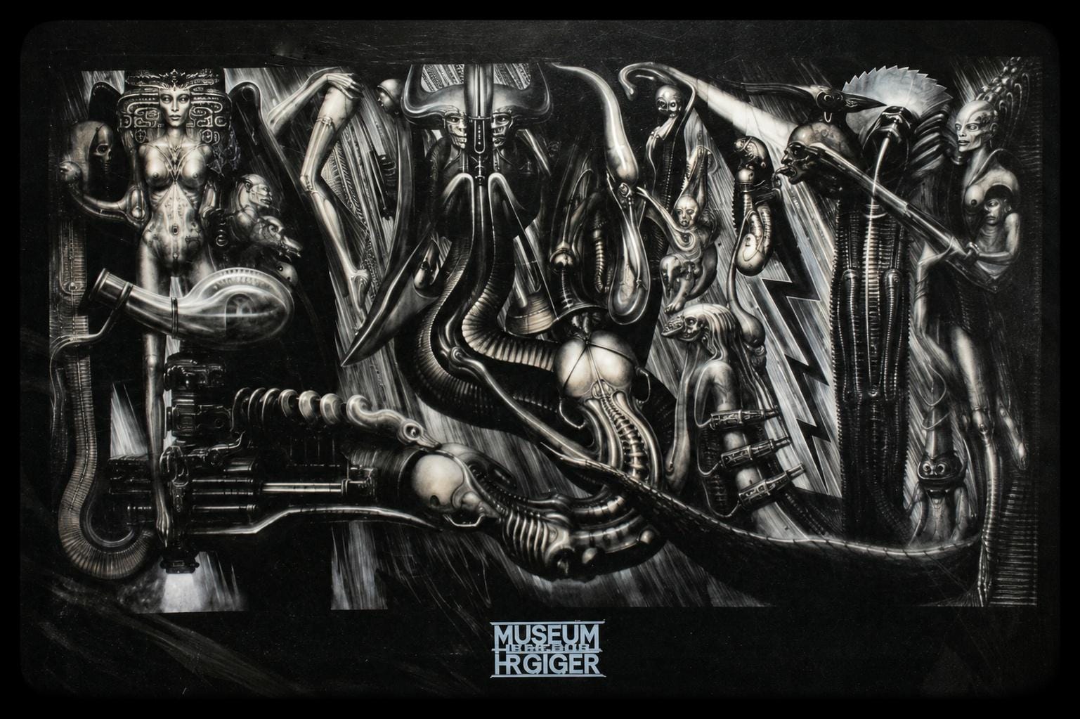 Inspired by H.R. Giger - Anima Mia 3D Resin Sculpture Height 11.4in (29 cm/290mm)