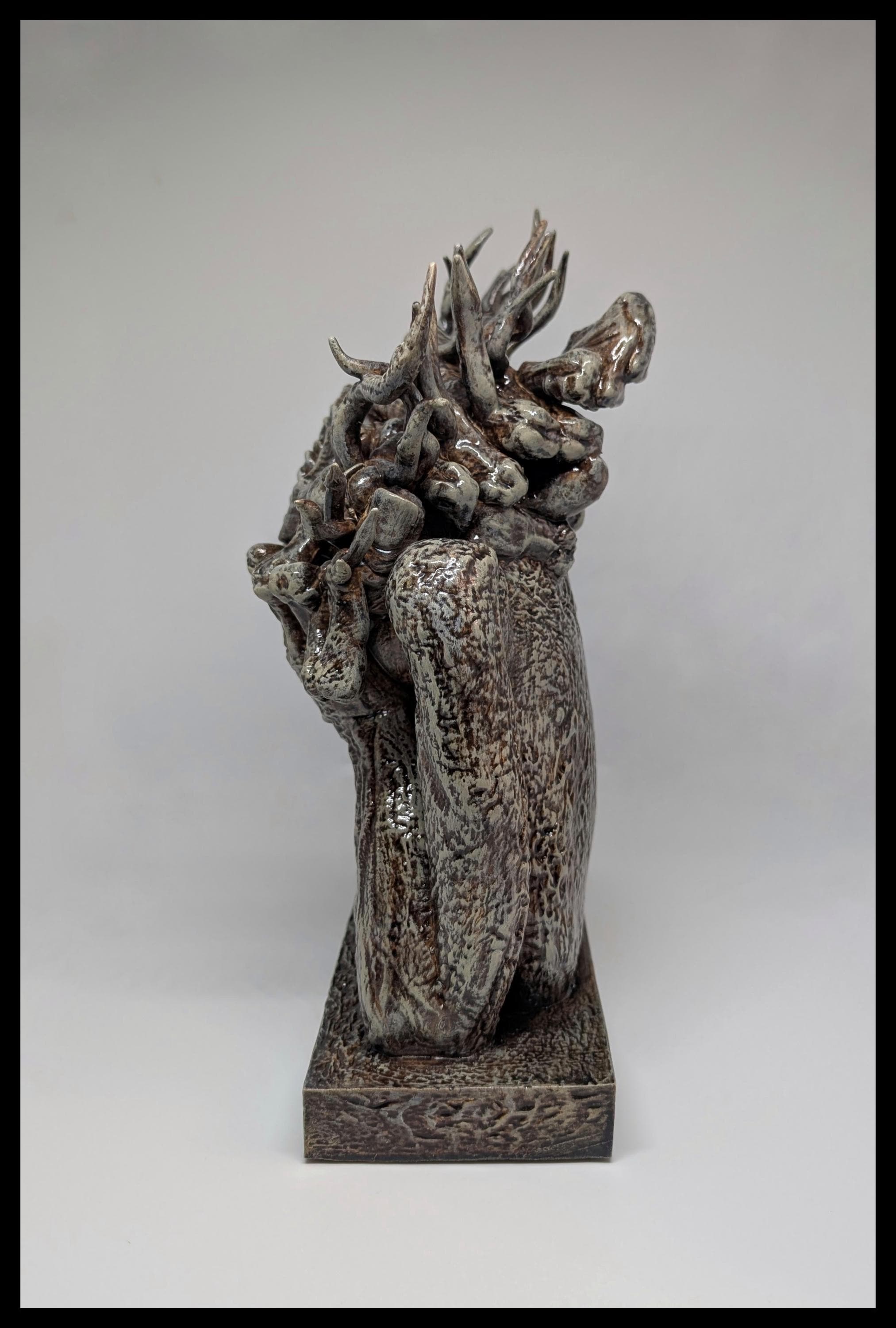 Inspired by Zdzislaw Beksinski Sculpture, Height 11.2 in (28.5 cm/285mm)/Design Carlito Brigante