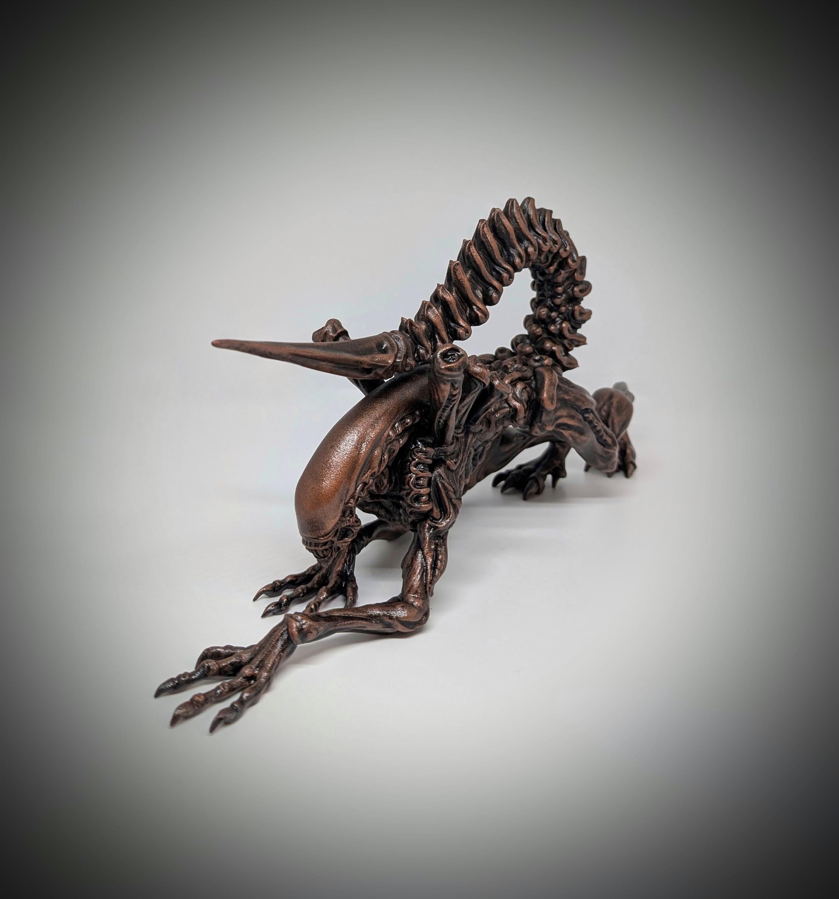 Alien Xenomorph 3D Resin Figure 6.3 in (16 cm/160mm) x 12.6 in (32 cm/320mm)