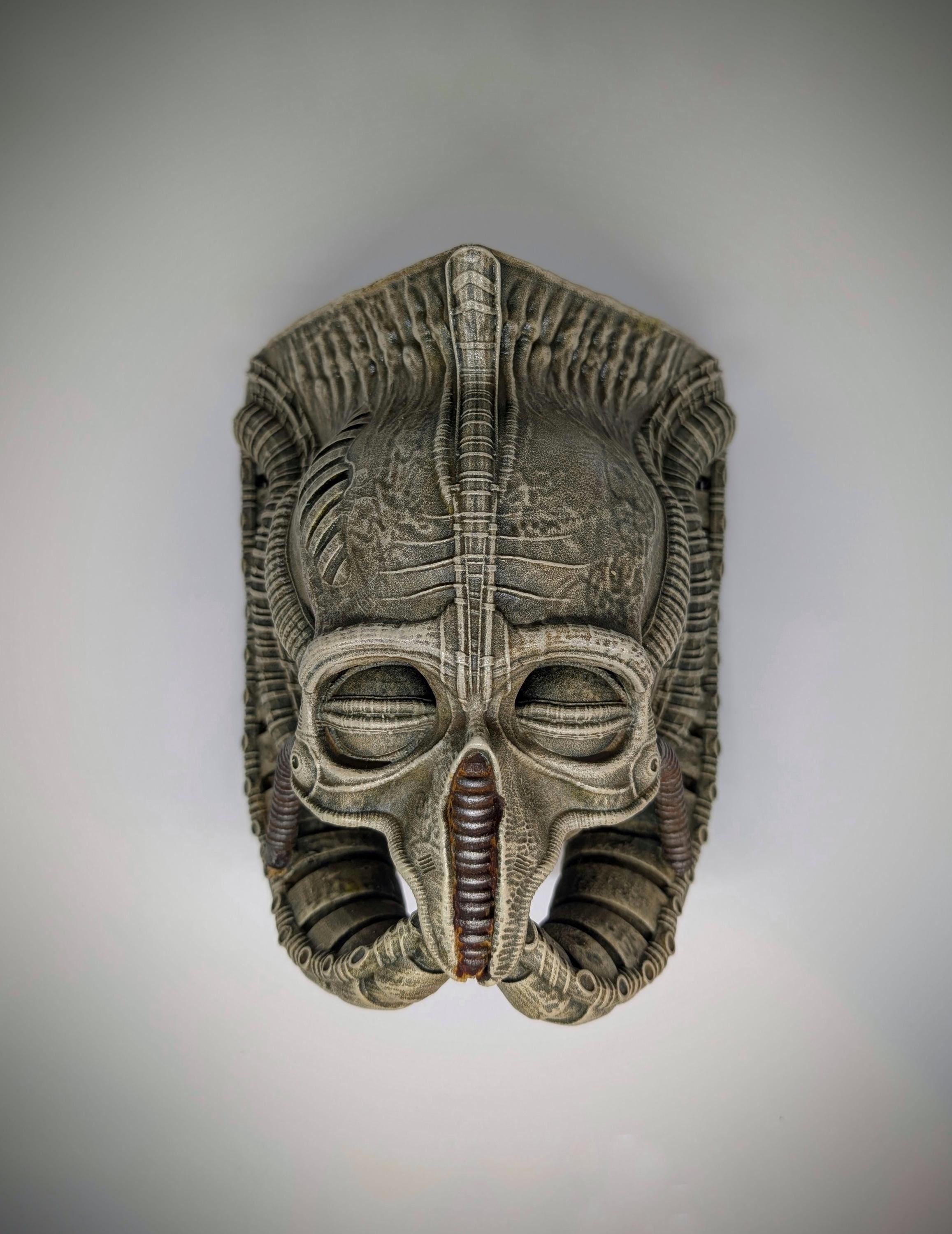 H.R. Giger inspired shelf height 7.9in (20cm/200mm) design by Carlito Brigant