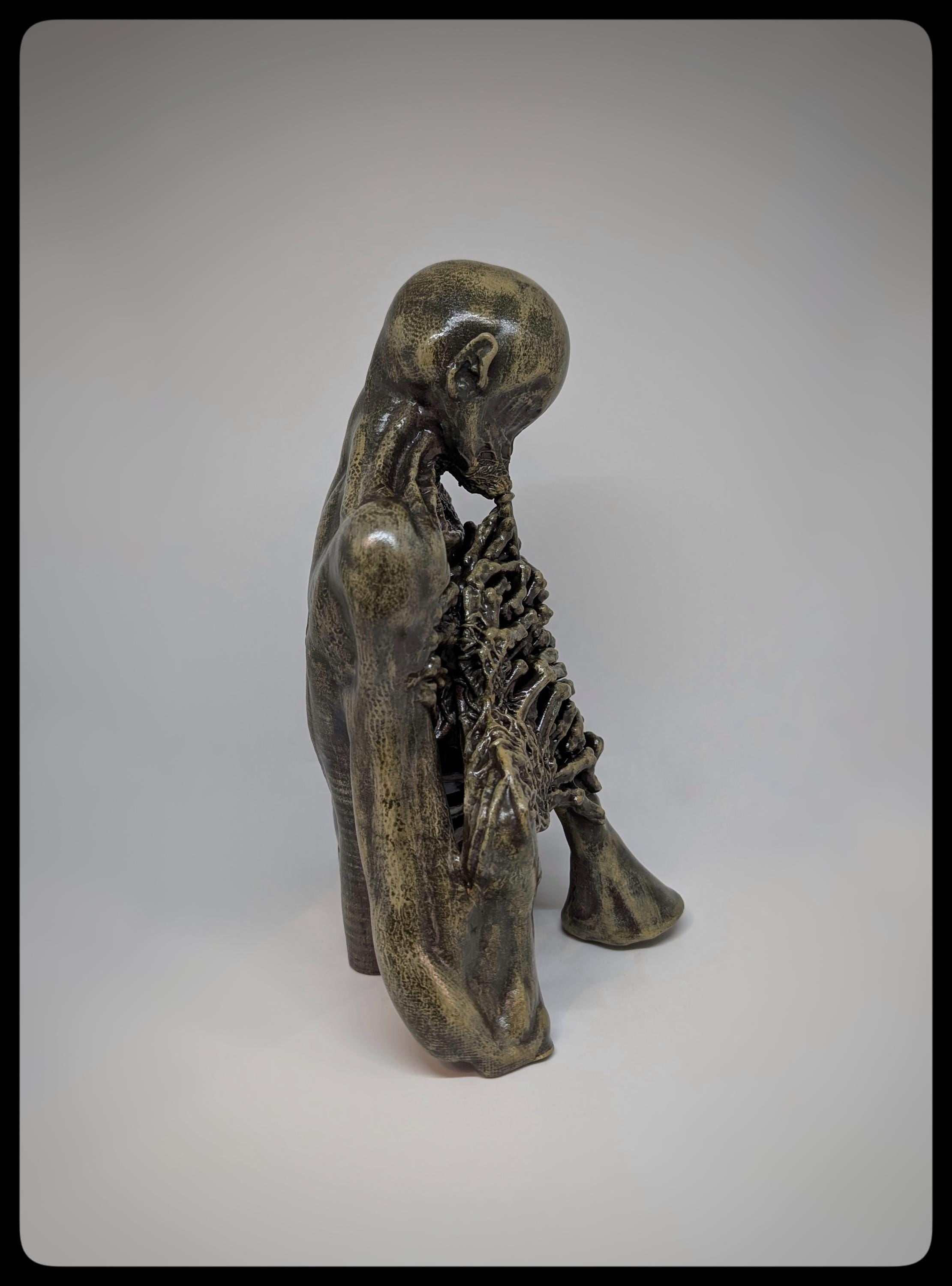 Inspired Zbigniew Beksiński - The Trumpeter Figurine /3D Resin 10.2"(26cm/260mm)