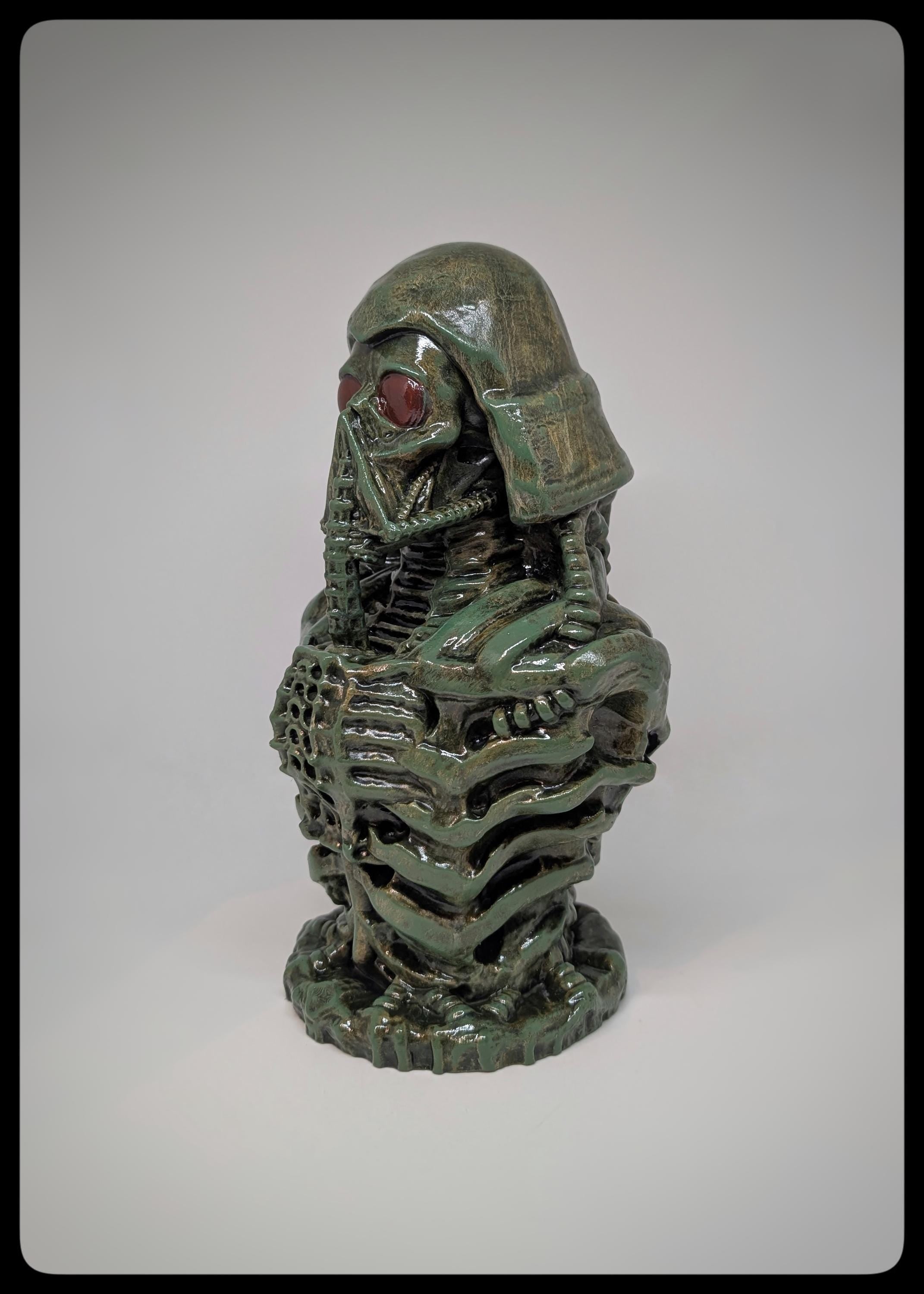 Biomechanical Art Inspired Darth Vader 3D Resin Sculpture 10.2 in (26 cm/260 mm)