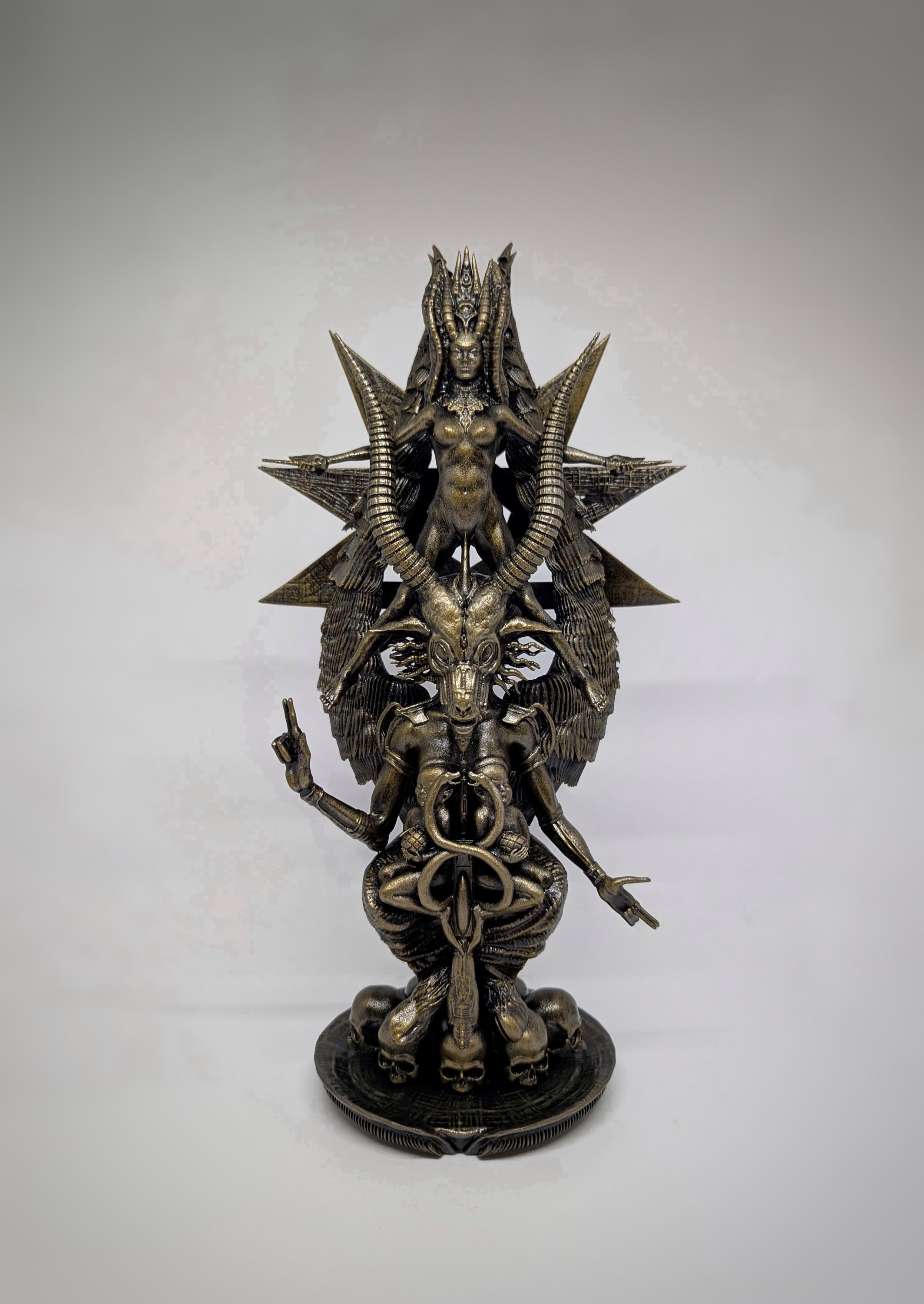 Inspired H.R. Giger Baphomet 3D Resin Sculpture 11.8" (30 cm/300 mm)