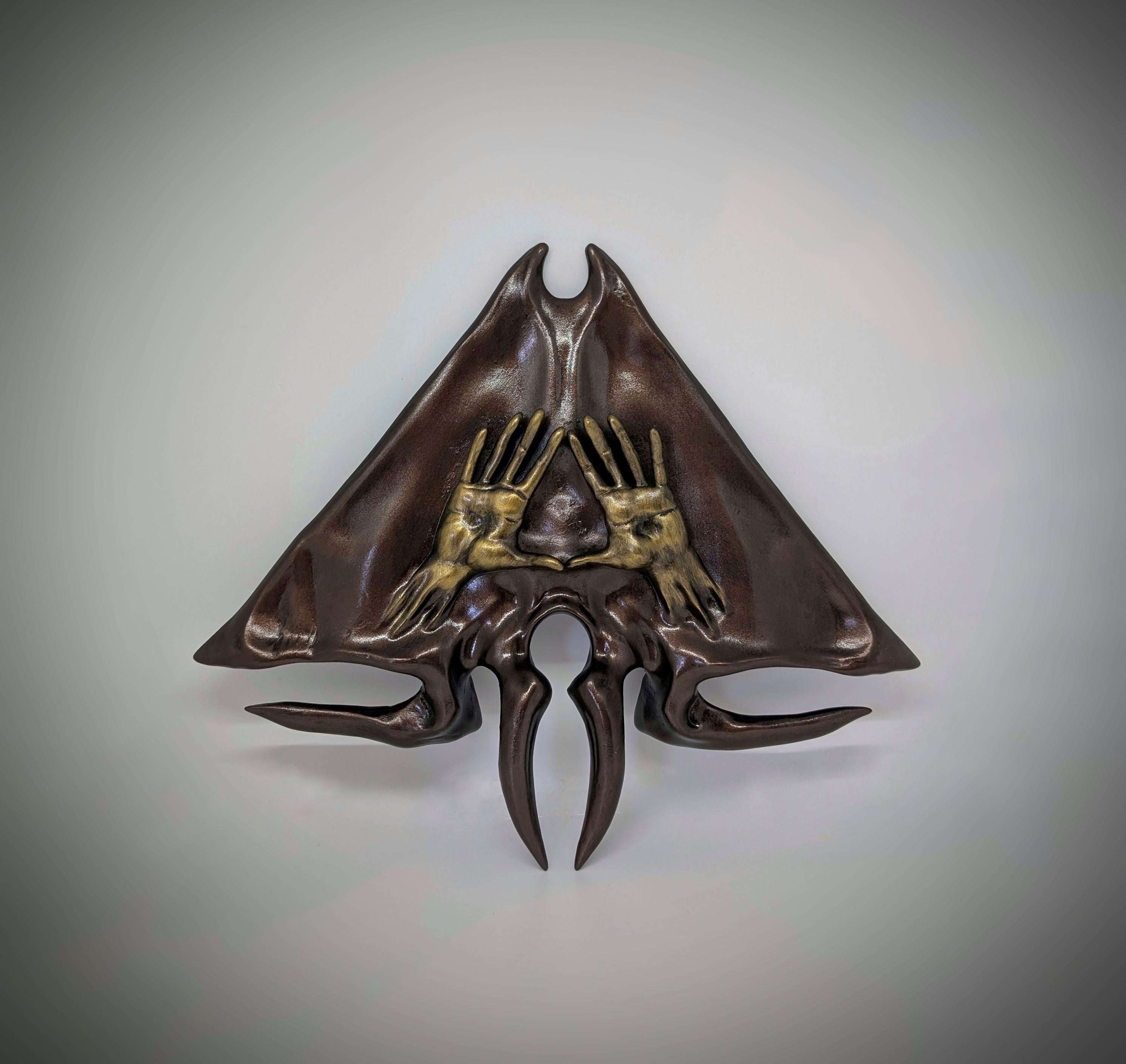 Inspired by HR Giger Secret Society 3D Resin Wall Sculpture 10.2in (26 cm / 260 mm) 3D sculpted by Carlito Brigante
