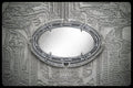 Inspired by H.R. Giger - Oval Mirror 13.8 in (35 cm/350 mm) x 9.4 in (24 cm/240 mm)