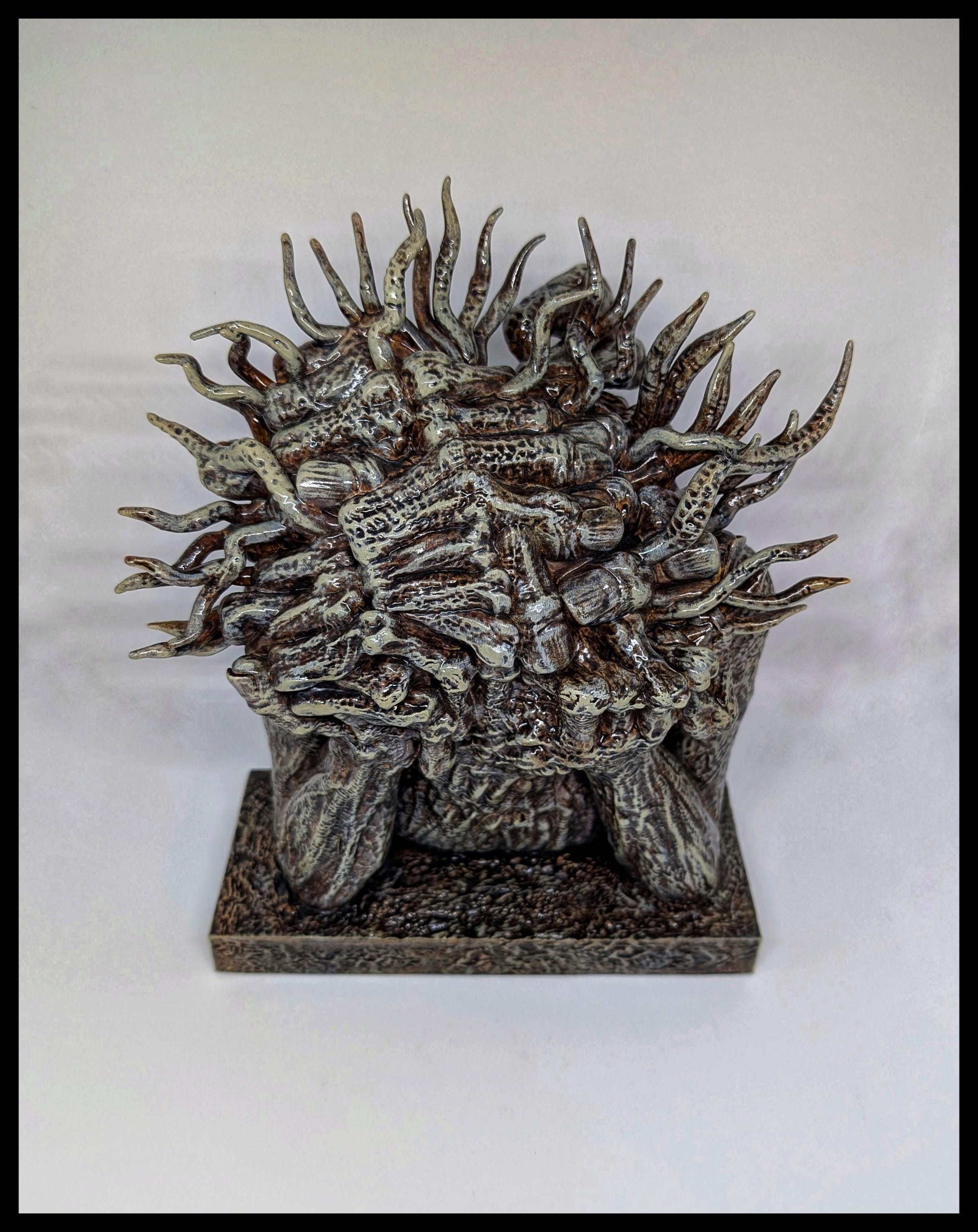 Inspired by Zdzislaw Beksinski Sculpture, Height 11.2 in (28.5 cm/285mm)/Design Carlito Brigante