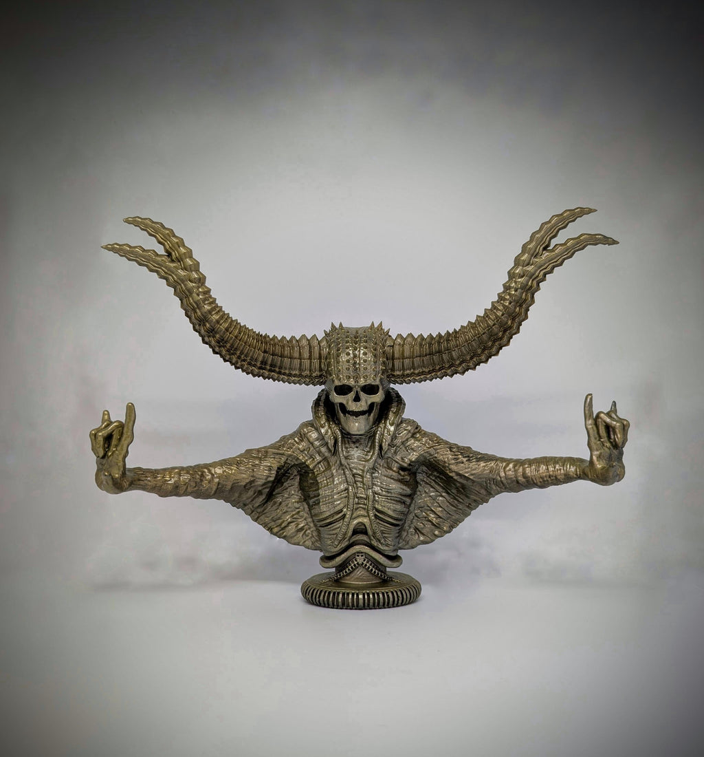 Inspired by H.R. Giger – Dead Star / design Carlito Brigante / 3D resin sculpture height 9 in (23 cm/230mm)