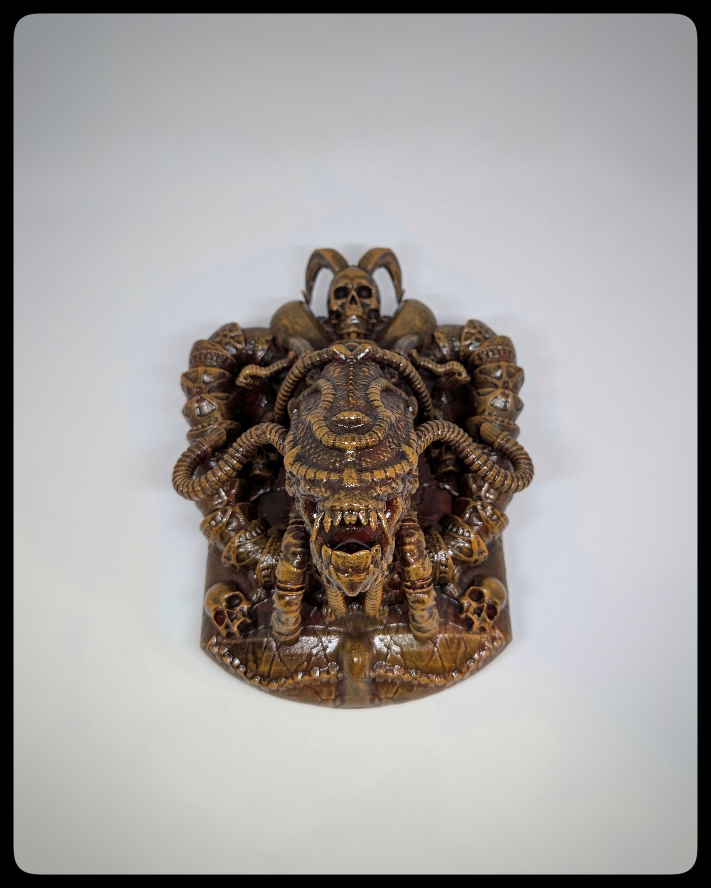 Dragon Alien Wall Sculpture 3D Resin Length 9.4 inches (24 cm/240 mm)