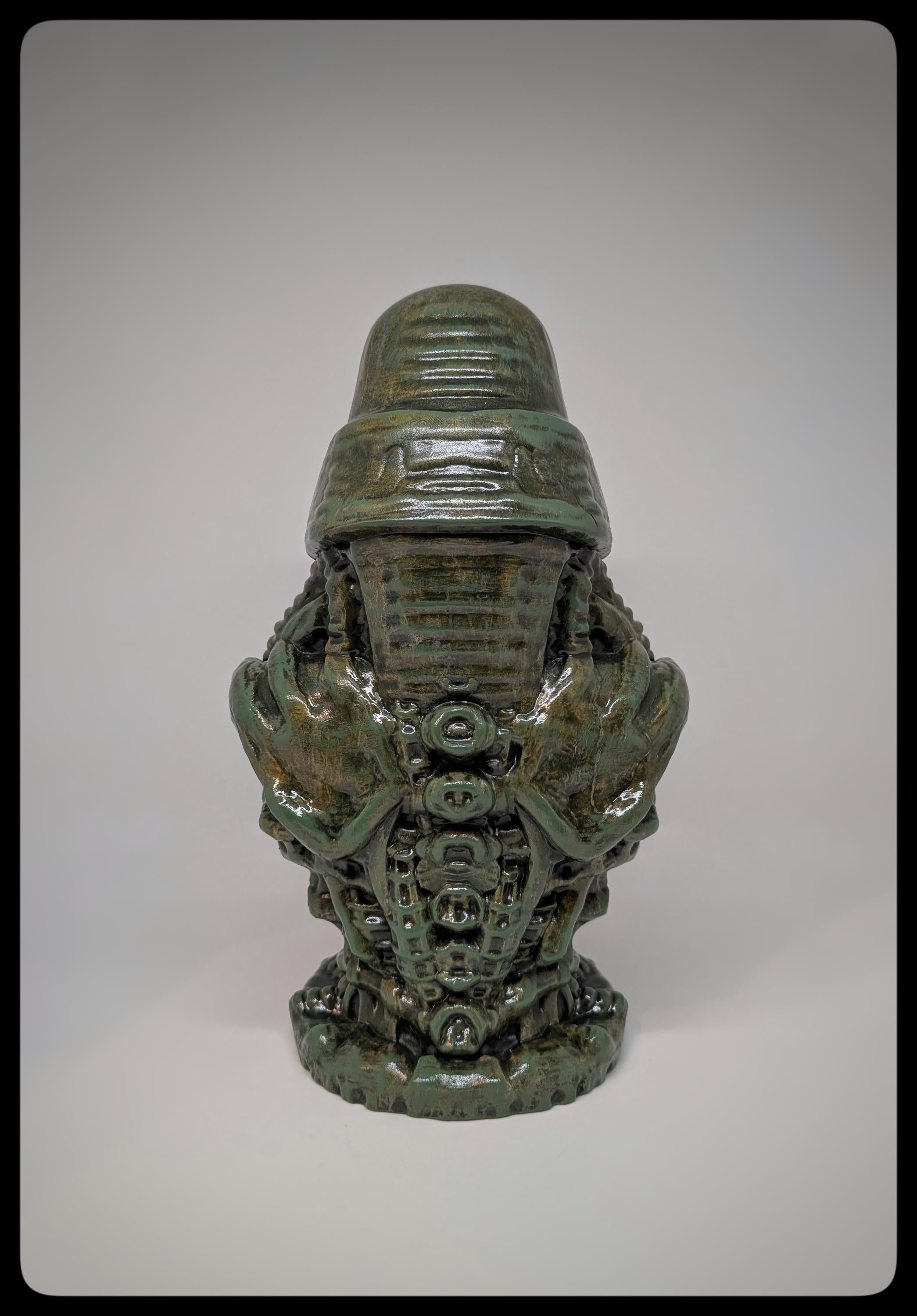 Biomechanical Art Inspired Darth Vader 3D Resin Sculpture 10.2 in (26 cm/260 mm)
