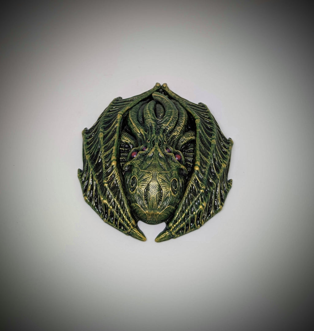 Cthulhu Wall Sculpture Inspired by H.P. Lovecraft / 3D Resin, Height 7.1 in (18 cm/180mm)