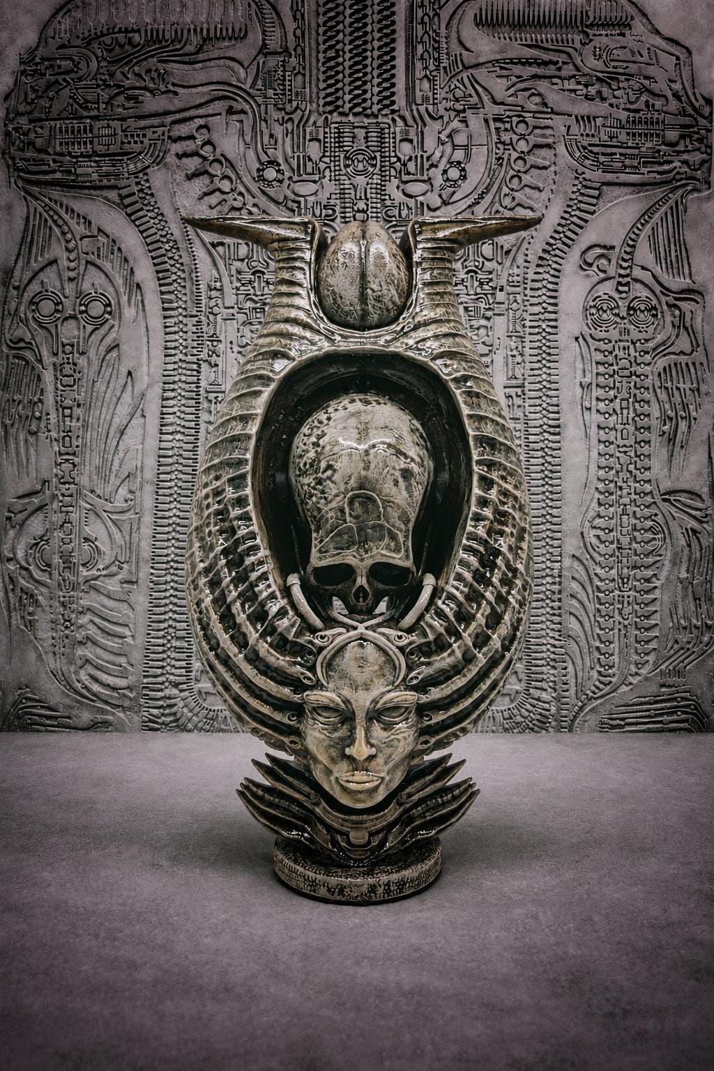 Inspired by H.R. Giger  THE MAGICIAN* 3D Resin Sculpture 8.7 inch (22 cm/220mm)