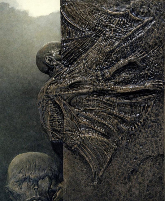 Inspired by Zdzislaw Beksinski 3D Resin Sculpture, Height 10.43 in (26.5 cm/265mm)