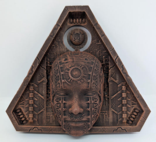 Inspired by H.R. Giger Biomechanical Triangle 5.9" 3D Resin Print Model