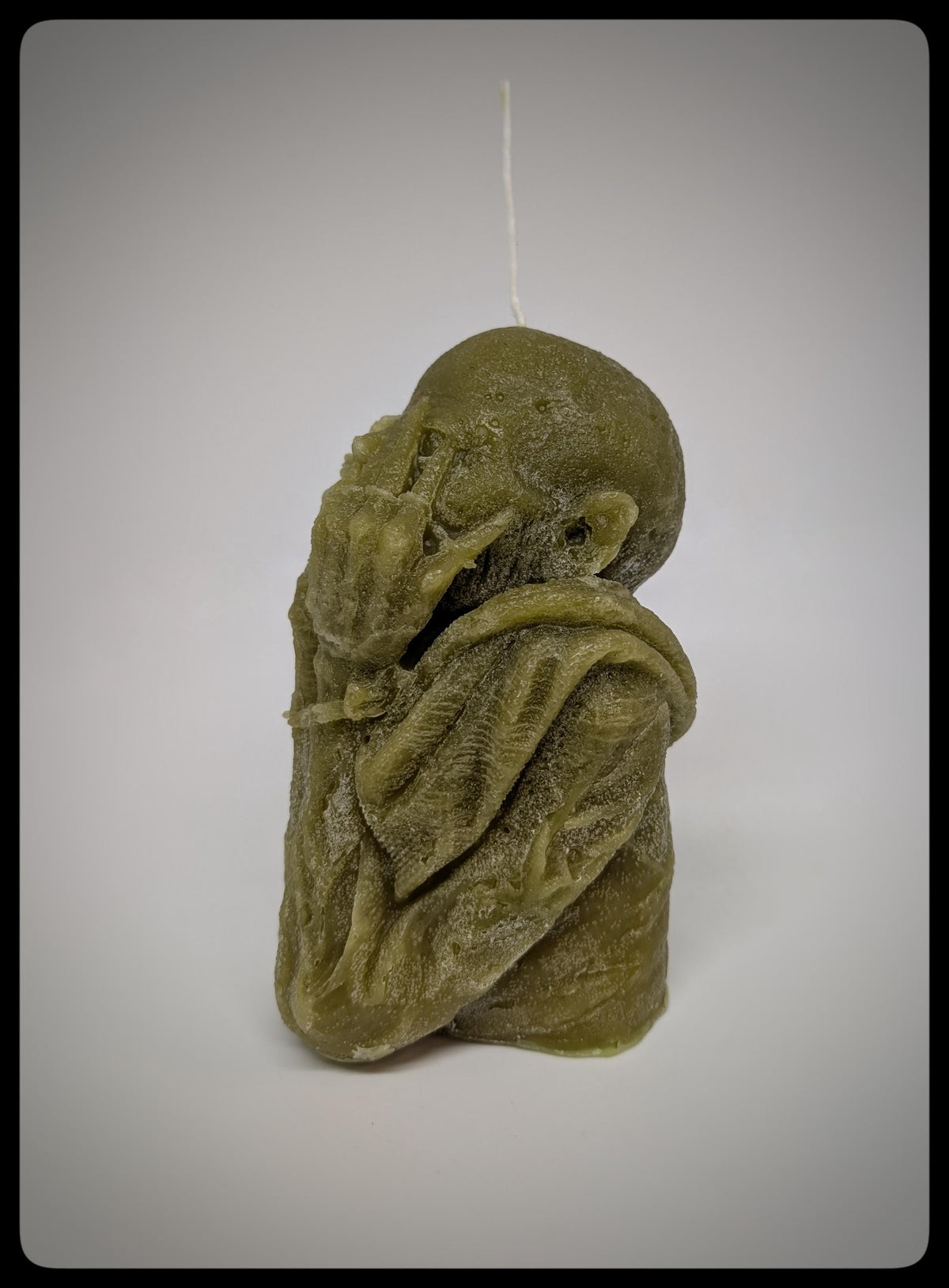 Handmade Gothic Screaming Mummy Candle 5.7 in (14.5 cm ) Tall Wax Art