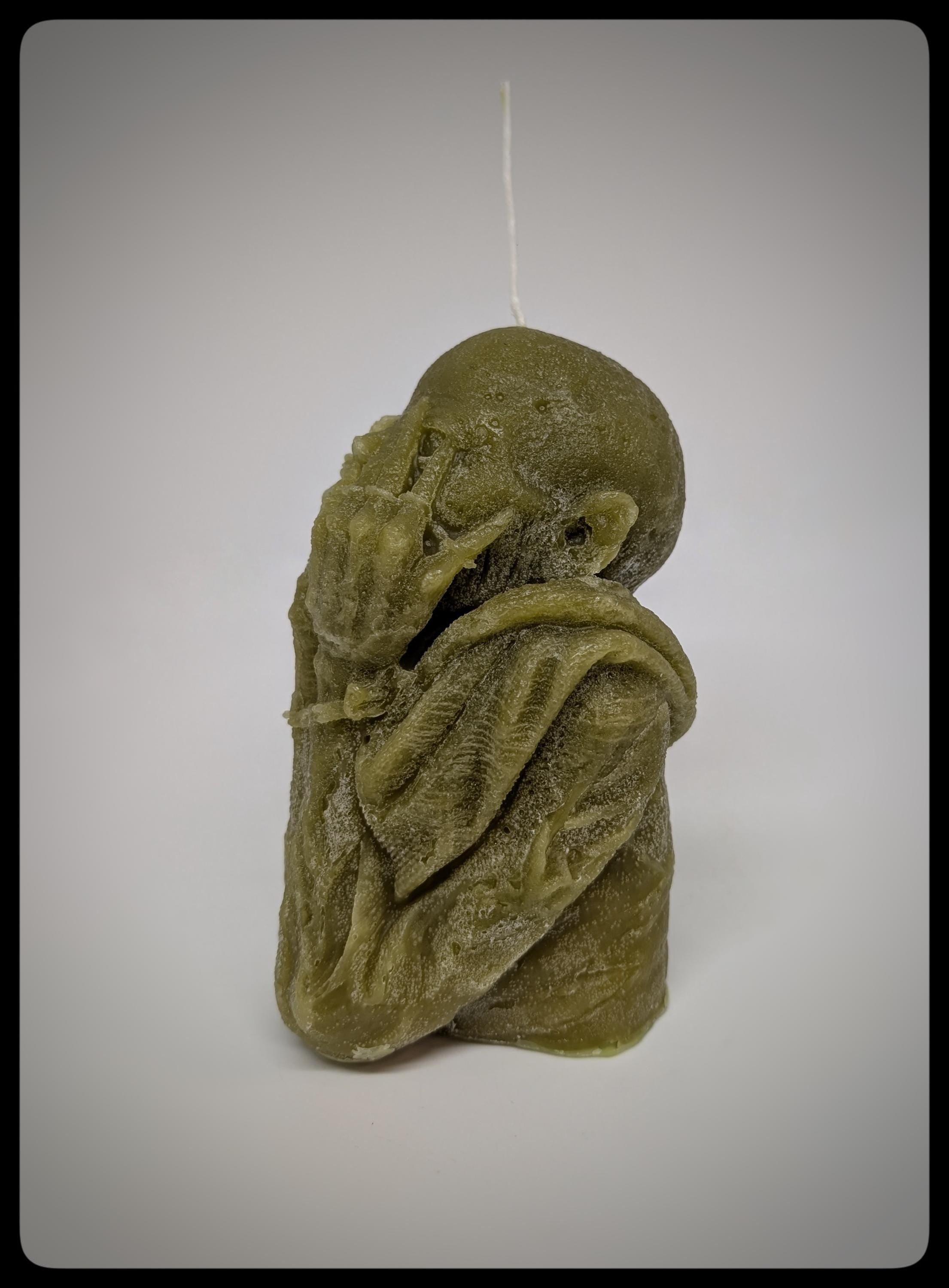 Handmade Gothic Screaming Mummy Candle 5.7 in (14.5 cm ) Tall Wax Art