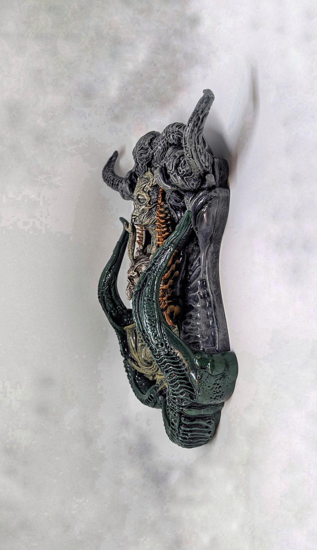 Inspired H.R. Giger Necronomicon Wall Sculpture 3D Resin Art / Height 12.6 in(32cm/320mm)