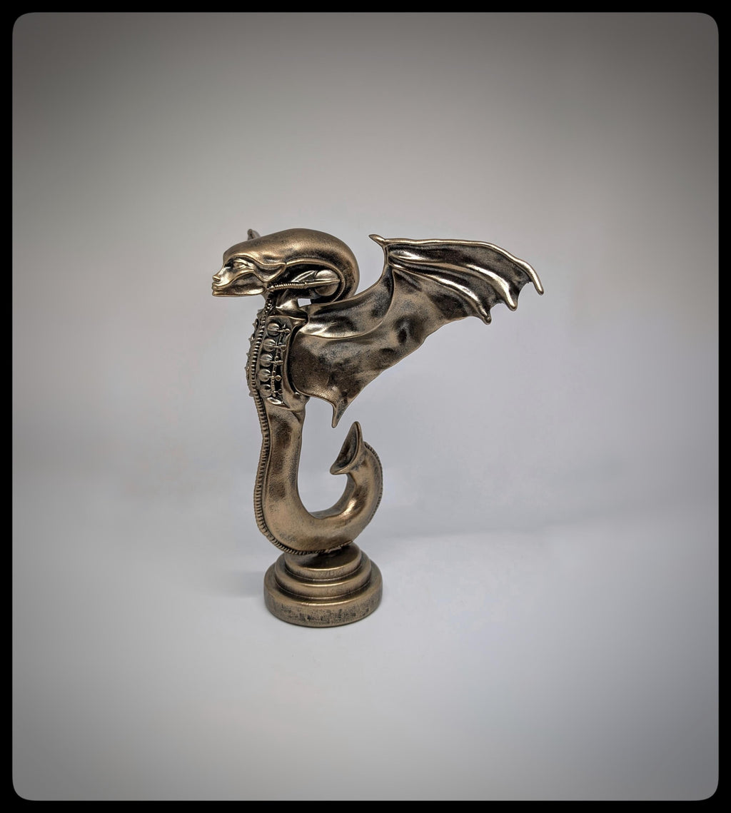 Inspired by H.R. Giger – Guardian Angel 9.45 in (24 cm/240 mm) 3D Resin Sculpture