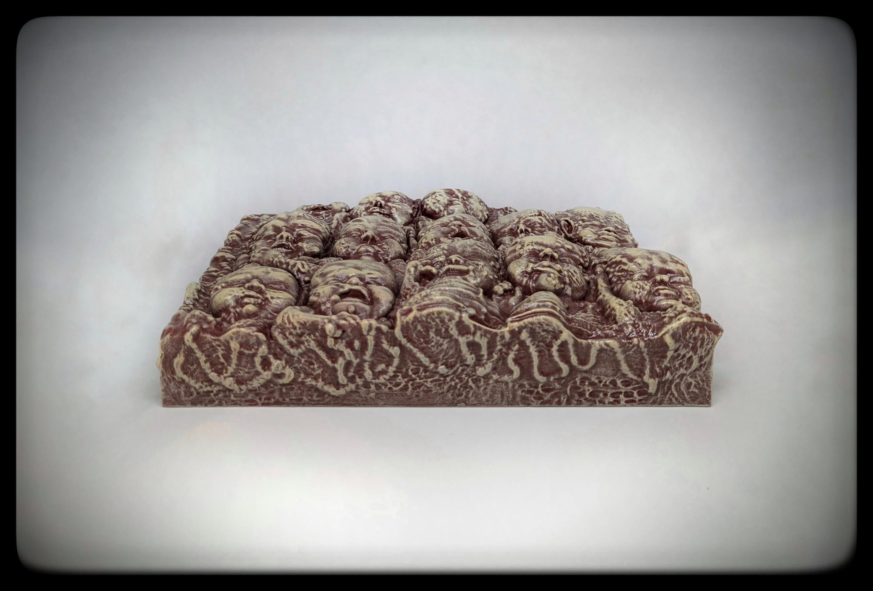 Inspired H.R. Giger Landscape XVIII (1973) "Baby Wall" 3D Resin Sculpture 8.46 x 11.42 in (21.5 x 29 cm)