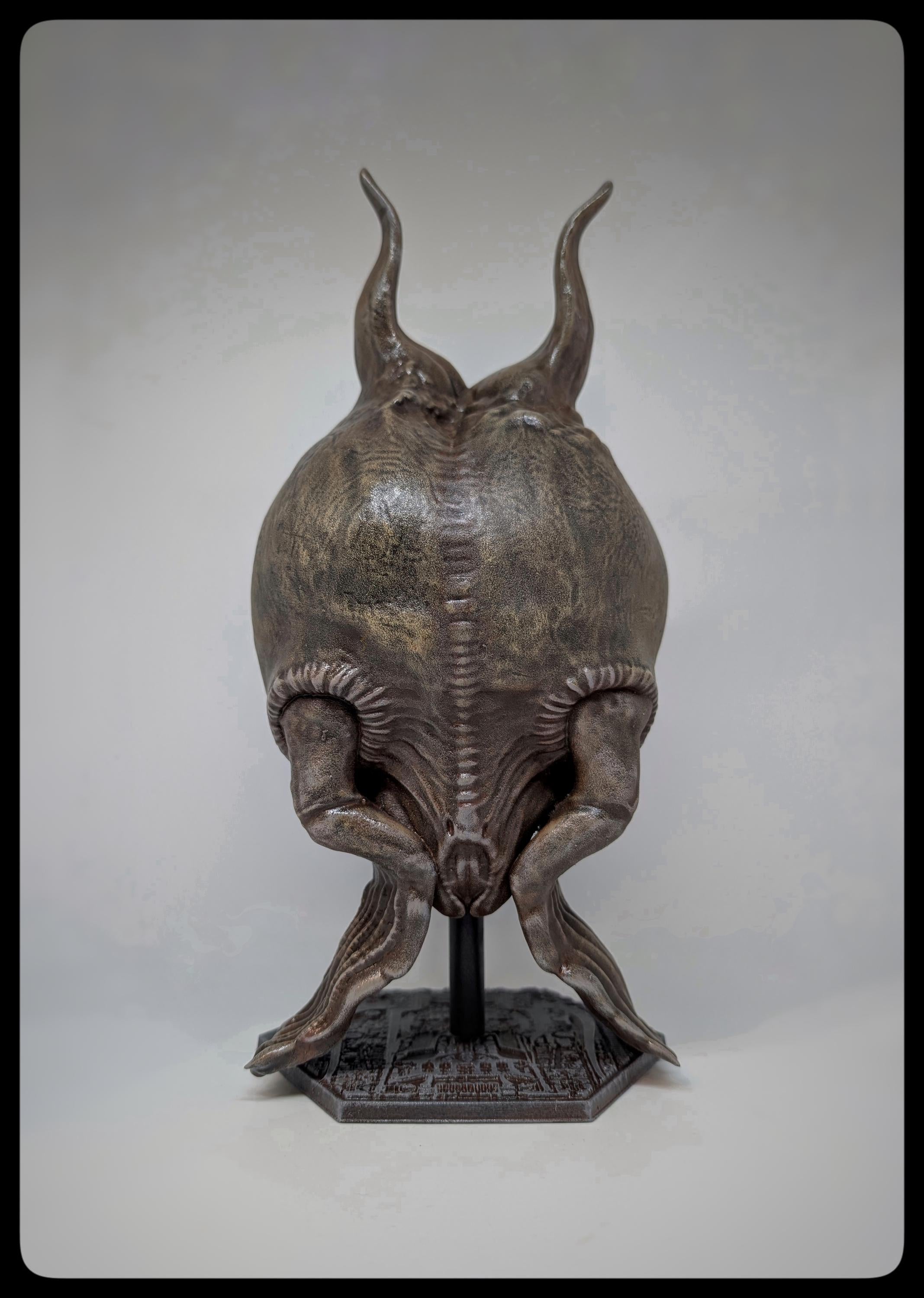Inspired by H.R. Giger – The Tourist / Height 11.8 in (30 cm) 3D Resin Sculpture