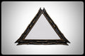 Inspired by H.R. Giger -Mirror Triangular 1983 H 11.02" (28 cm/280 mm) W 12.99" (33 cm/330 mm)