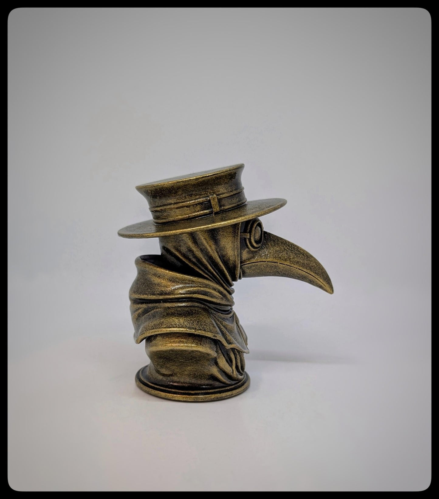 Plague Doctor Bust -3D Resin Sculpture Height 4.13" (10.5 cm/105 mm)