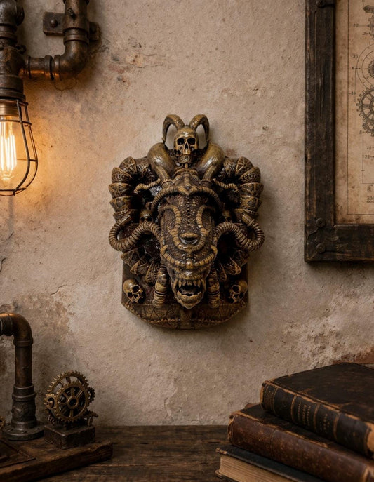Dragon Alien Wall Sculpture 3D Resin Length 9.4 inches (24 cm/240 mm)
