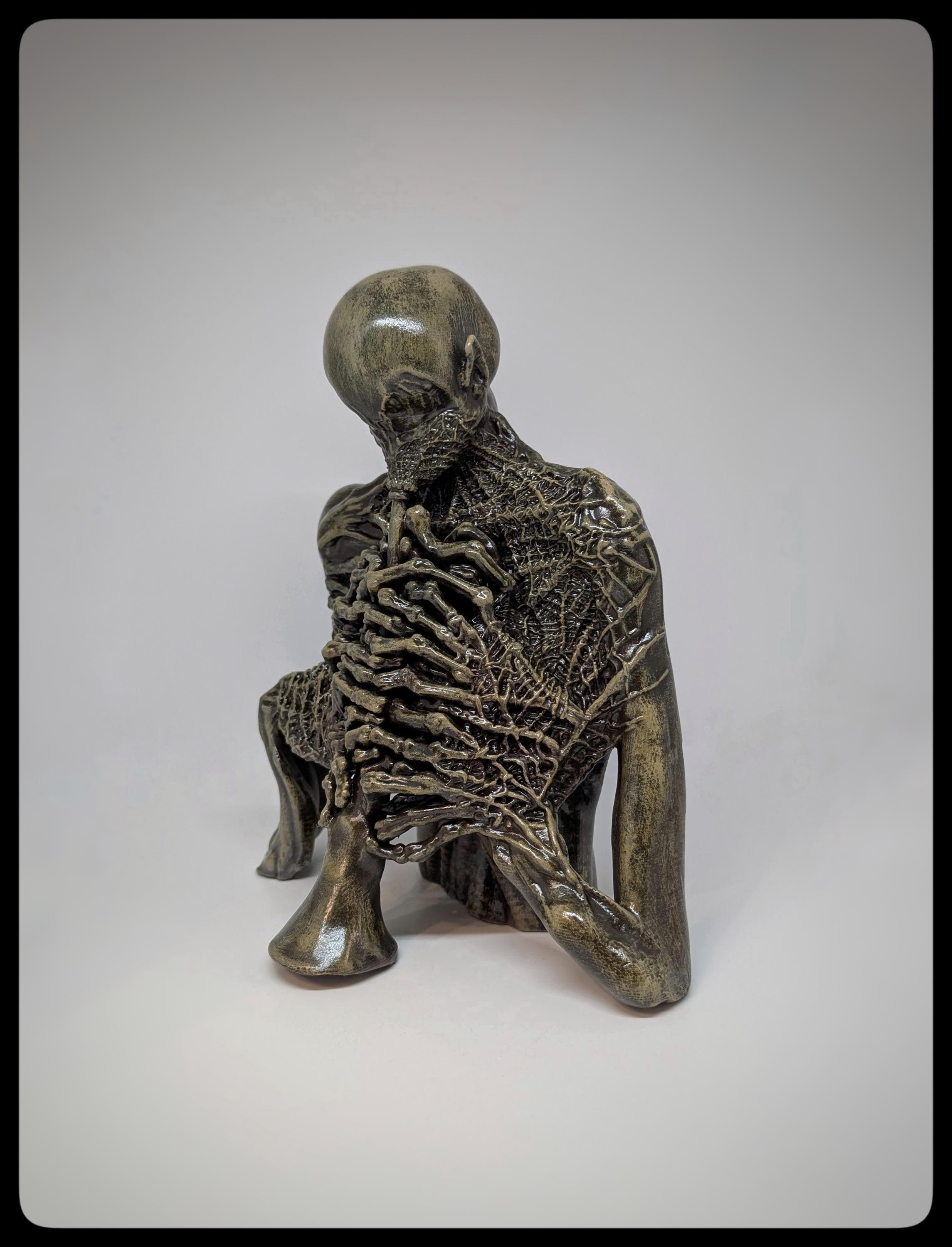 Inspired Zbigniew Beksiński - The Trumpeter Figurine /3D Resin 10.2"(26cm/260mm)