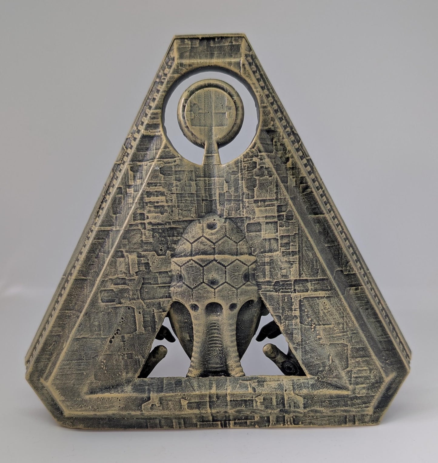 Inspired by H.R. Giger Biomechanical Triangle 6.5" 3D Resin Print Model