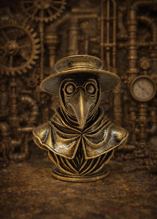Plague Doctor Bust -3D Resin Sculpture Height 4.13" (10.5 cm/105 mm)