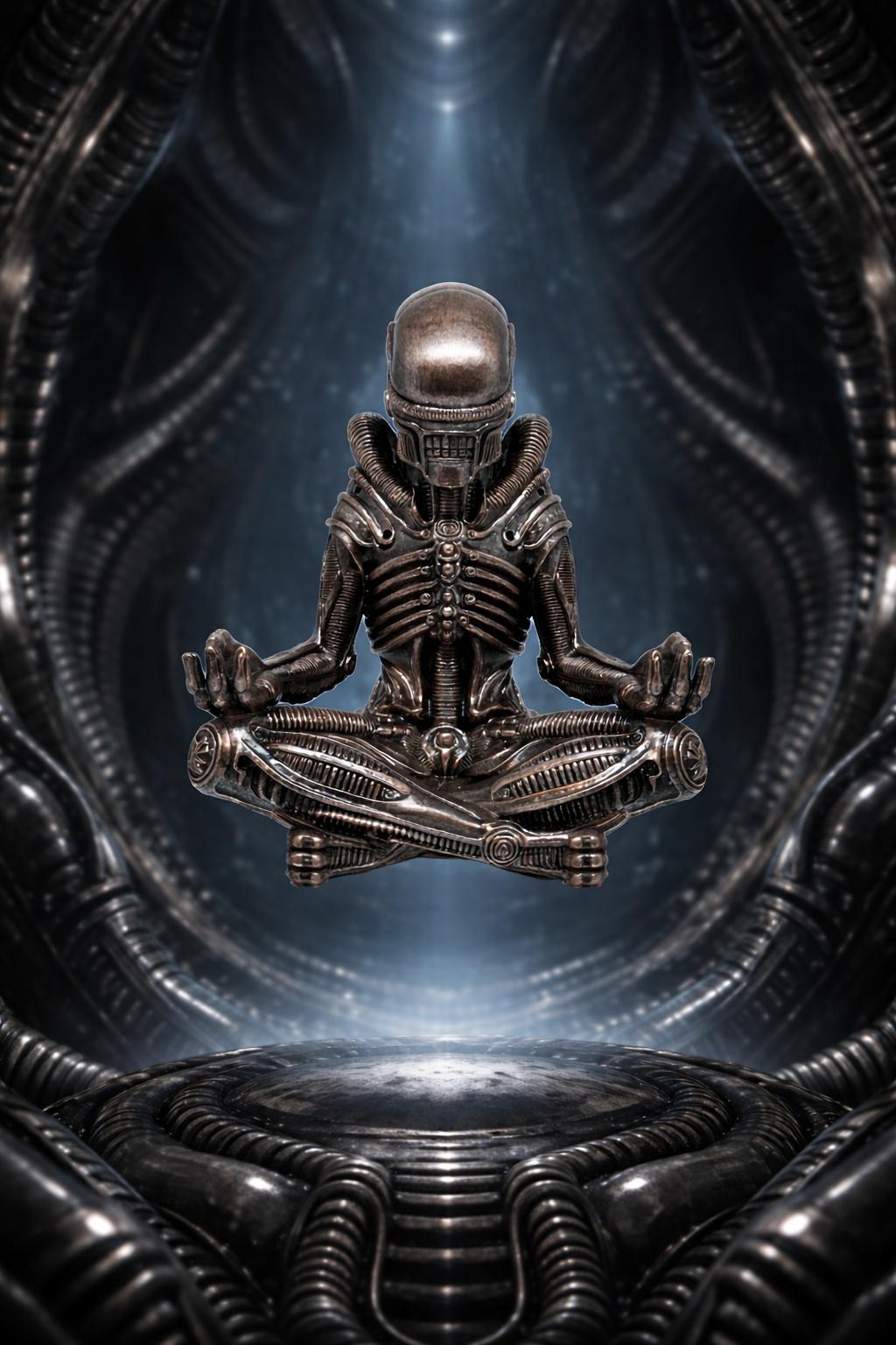 Inspired H.R. Giger Alien Xenomorph Figure 9in (23 cm) 3D Resin
