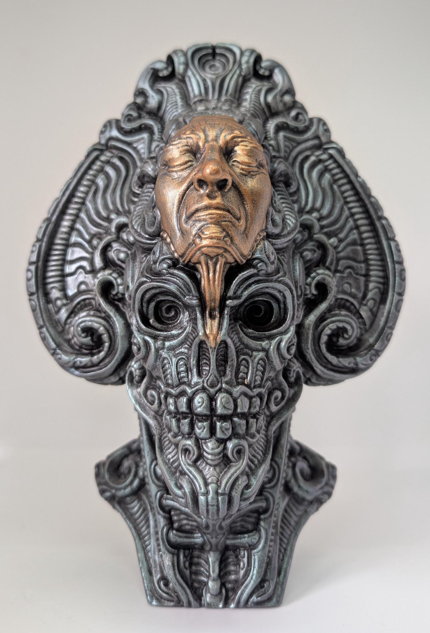 Avatar of a Dead Emperor – design Zane Rogers – 9.4in (24 cm / 240 mm) – Hand-Painted 3D Resin Sculpture
