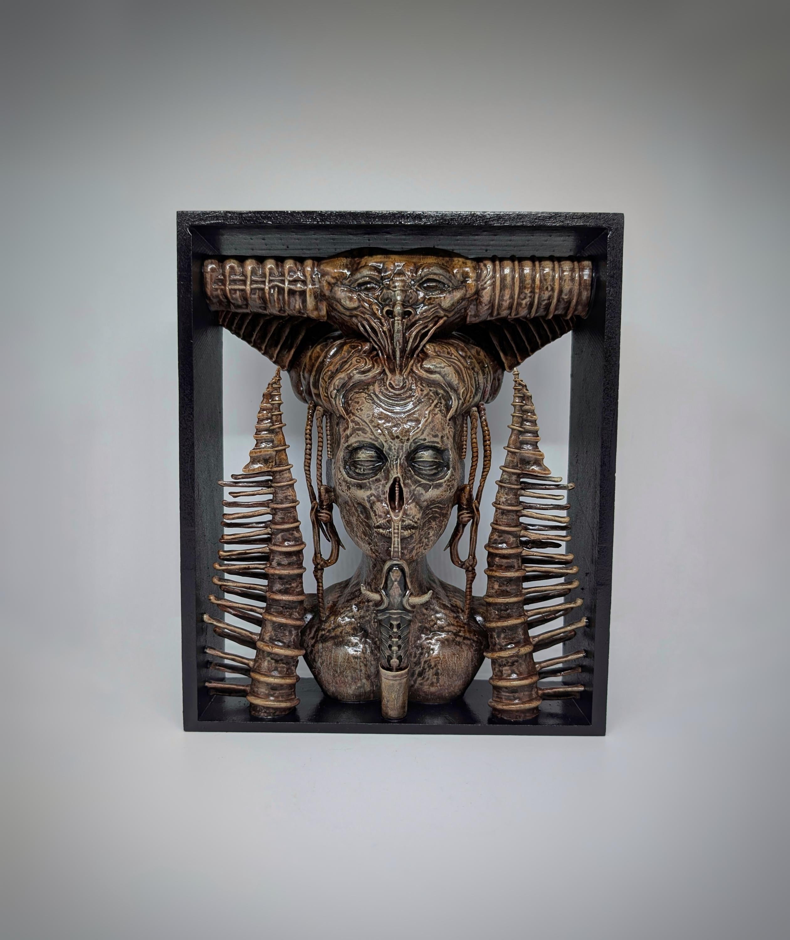Inspired by H.R. Giger Lilith Wall Sculpture 9.8in (25cm/250mm) by Carlito Brigante