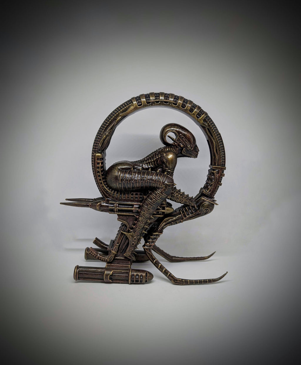 Inspired by H.R. Giger Space Jockey 3D Resin Sculpture 11in (28cm/280mm) Height