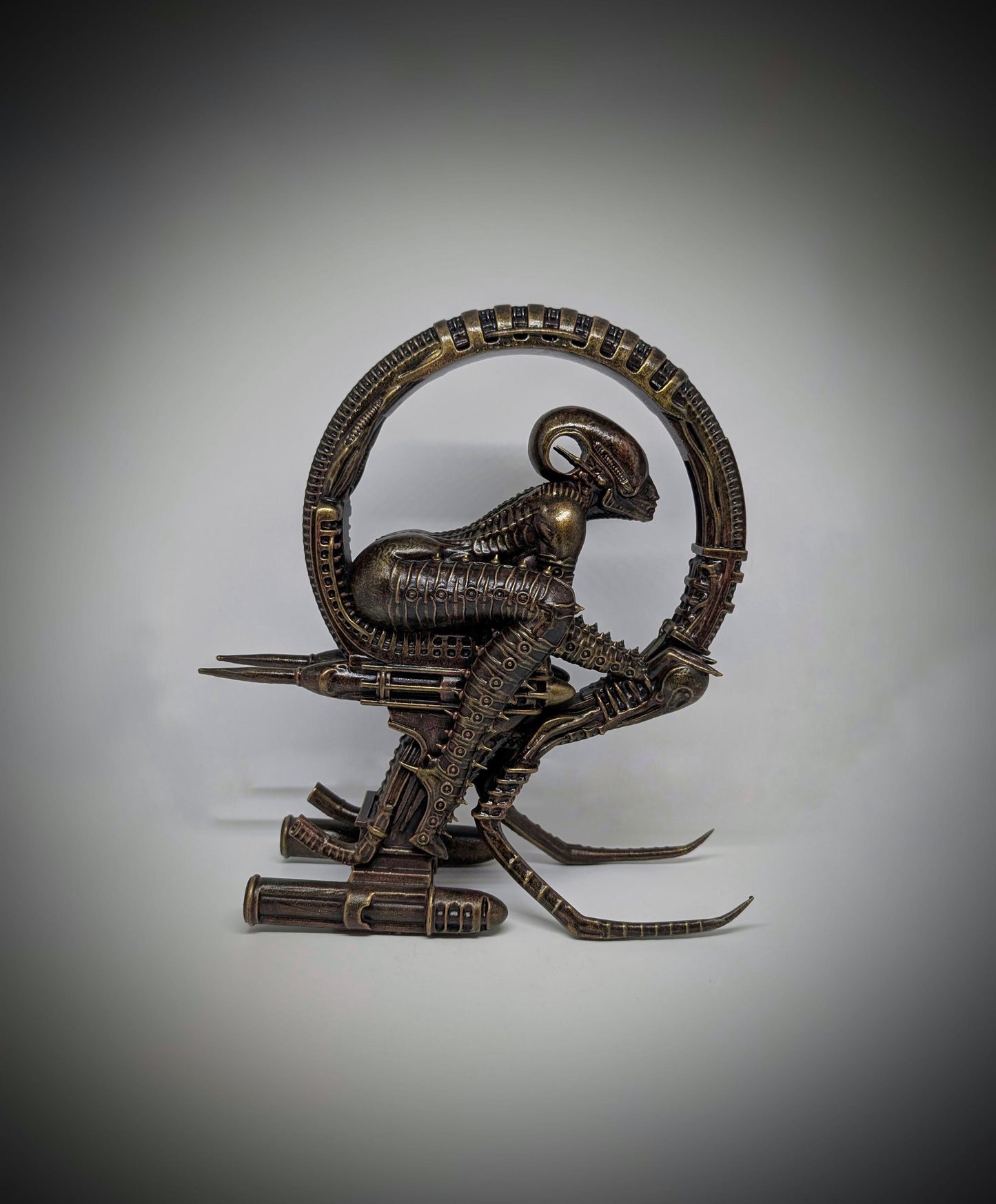 Inspired by H.R. Giger Space Jockey 3D Resin Sculpture 11in (28cm/280mm) Height