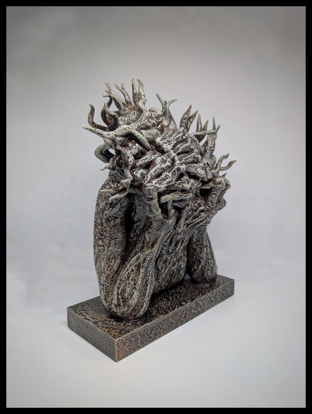 Inspired by Zdzislaw Beksinski Sculpture, Height 11.2 in (28.5 cm/285mm)/Design Carlito Brigante