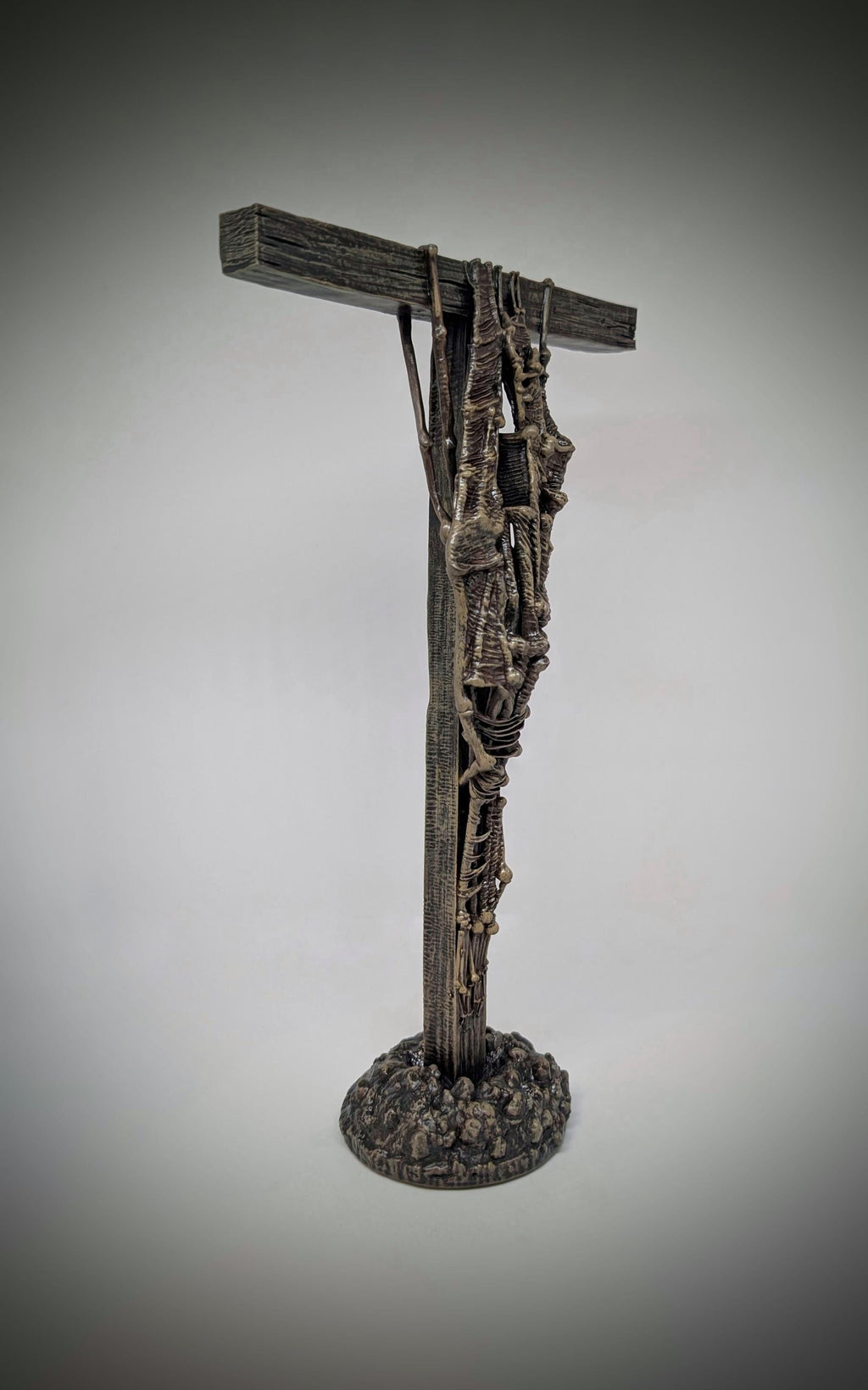 Inspired by Zdzislaw Beksinski -T cross 3D Resin Sculpture, Height 11.42 in (29 cm/290 mm)