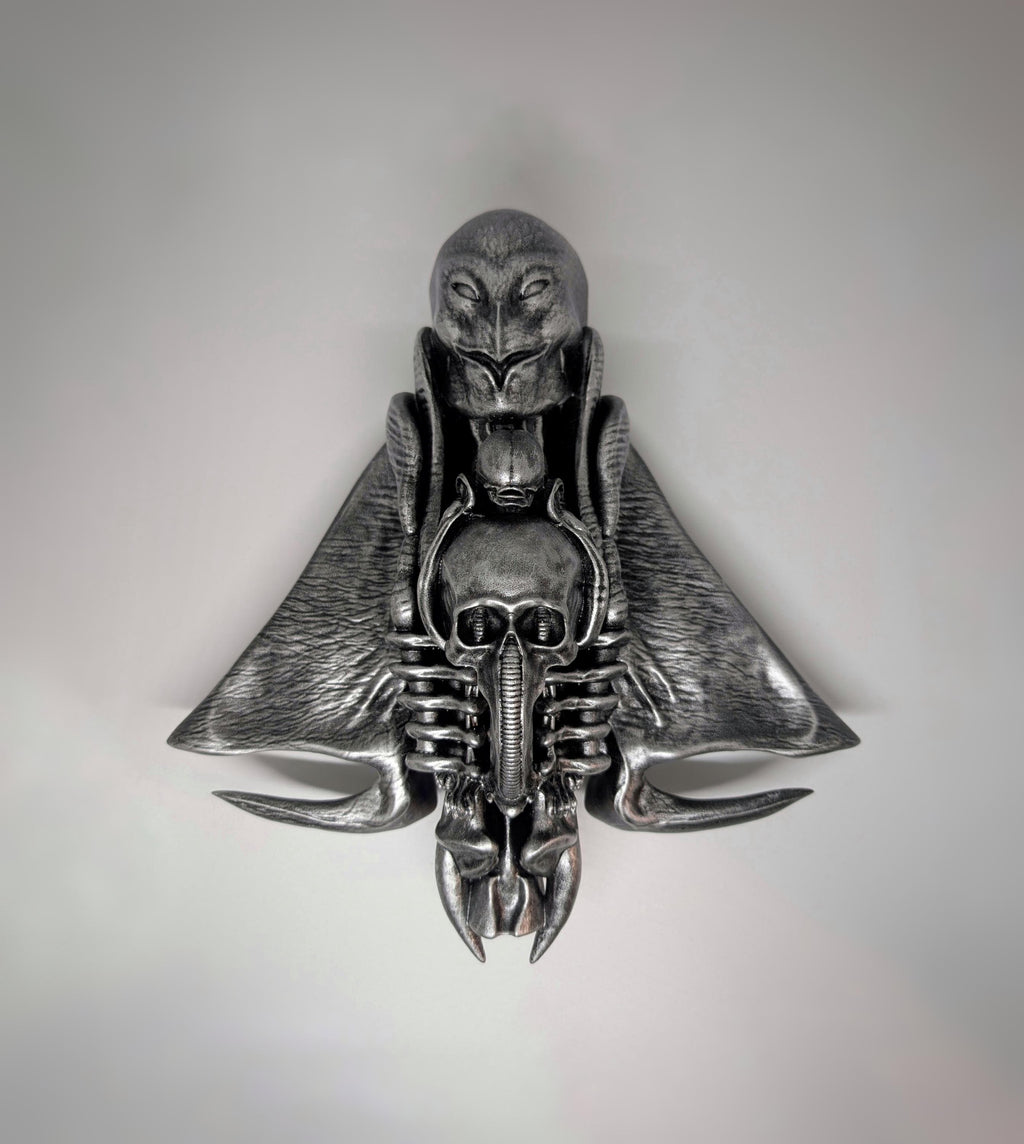 Inspired by H.R. Giger Mashup Wall Sculpture 3D Resin 11.8in (30 cm/300 mm)