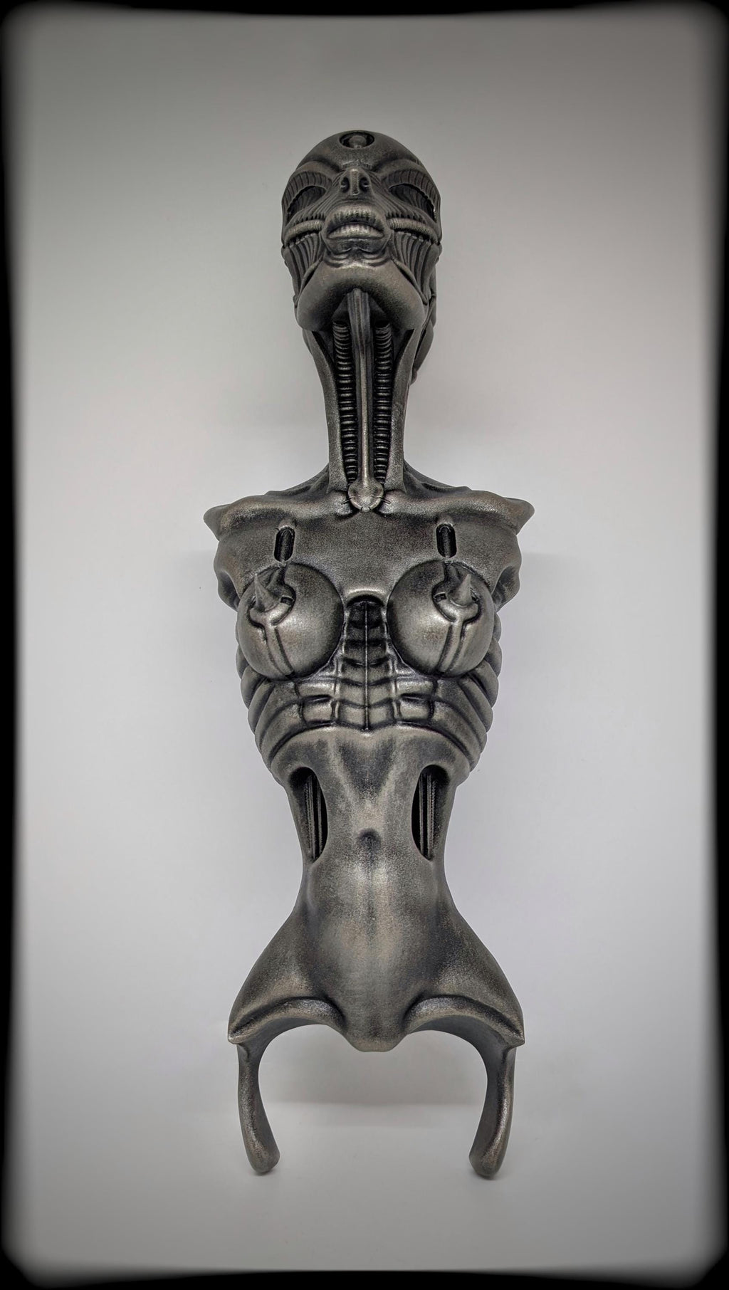 Inspired by H.R. Giger Biomechanoid 3D Resin Wall Sculpture, Length 14 inches (35.5 cm/355mm)