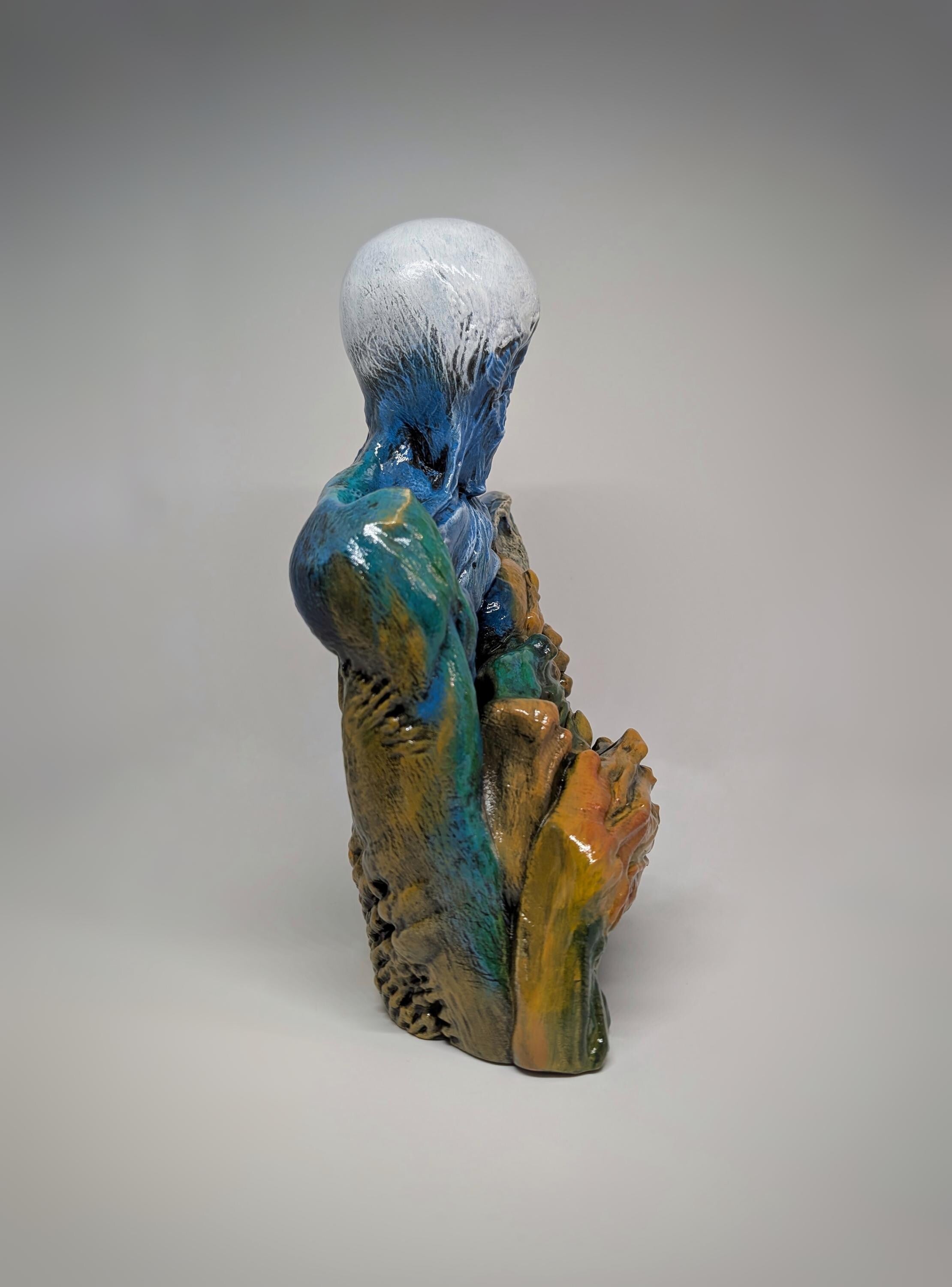 Inspired by Zdzisław Beksiński - A Man  - 3D Resin Sculpture 10.63 inches (27 cm)