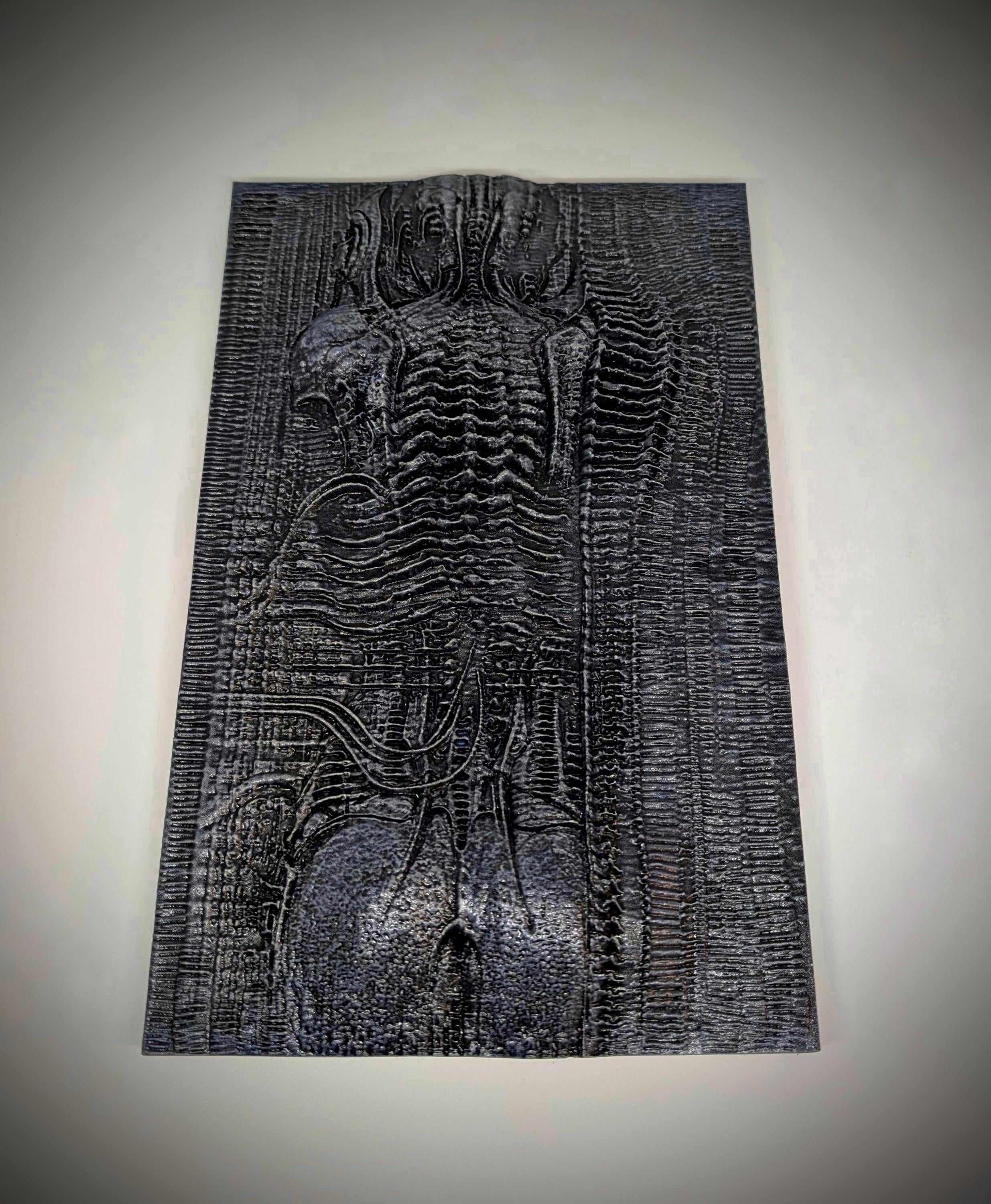 H.R. Giger New York-Inspired 3D Resin Wall Plaque – 11.6 in (29.5 cm / 295 mm)