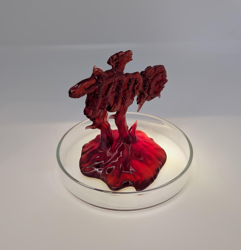 The Thing Blood Test | 3D Printed Resin | Glass Petri Dish | 3.5 in Tall