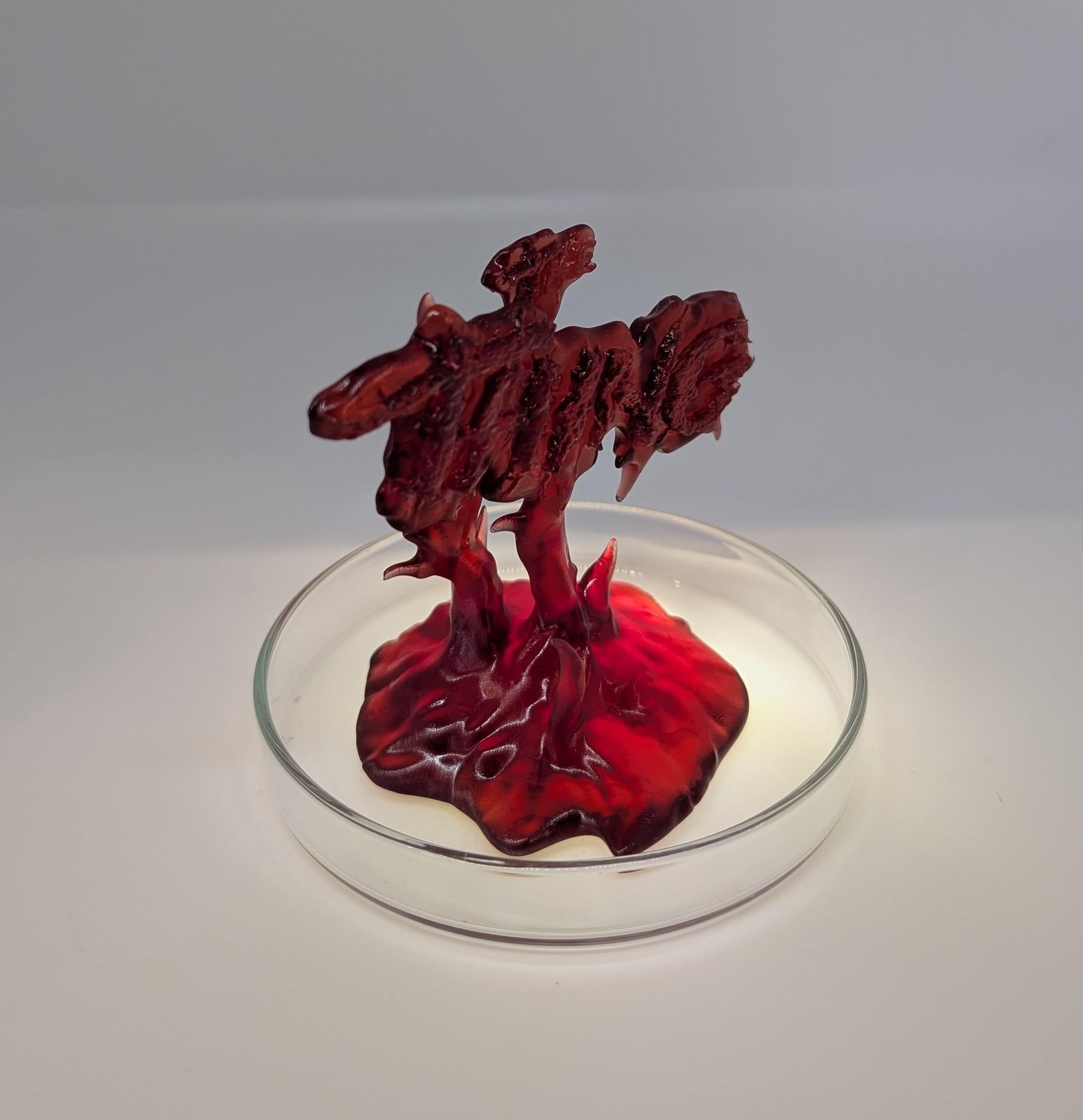 The Thing Blood Test | 3D Printed Resin | Glass Petri Dish | 3.5 in Tall